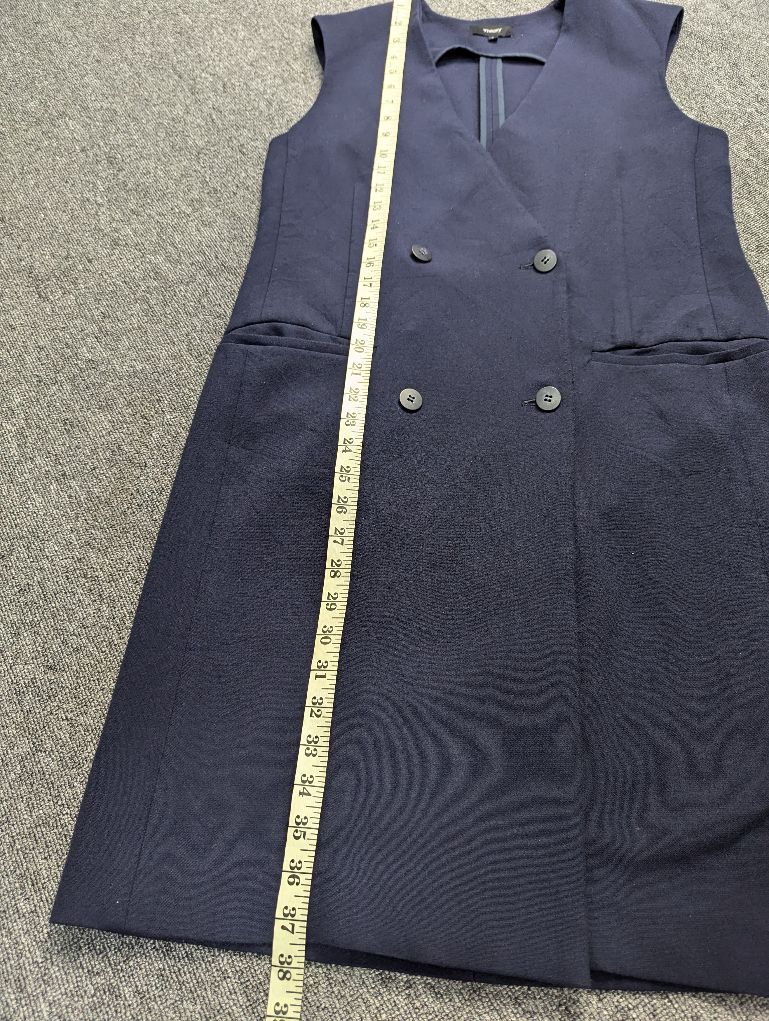 Theory Theory Seam Vest Double Breasted Sleeveless Coat Jacket Size XS / US 0-2 / IT 36-38 - 10 Thumbnail
