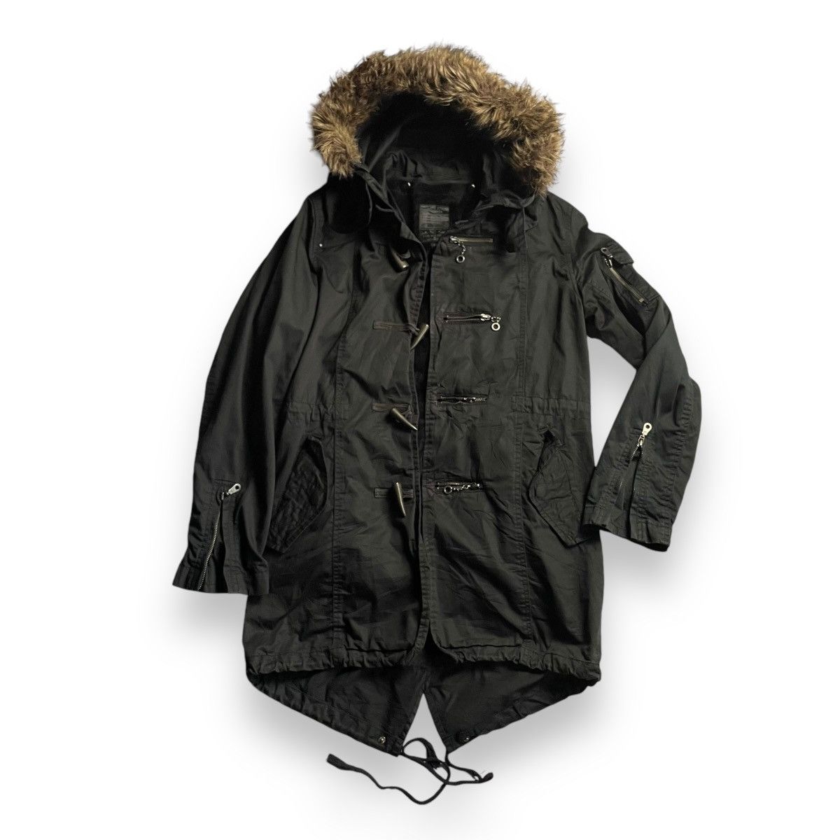 If Six Was Nine 🇯🇵 IN THE ATTIC PUNK GOTHIC FUR HOODIE DUFFLE PARKA JACKET Size US M / EU 48-50 / 2 - 3 Thumbnail