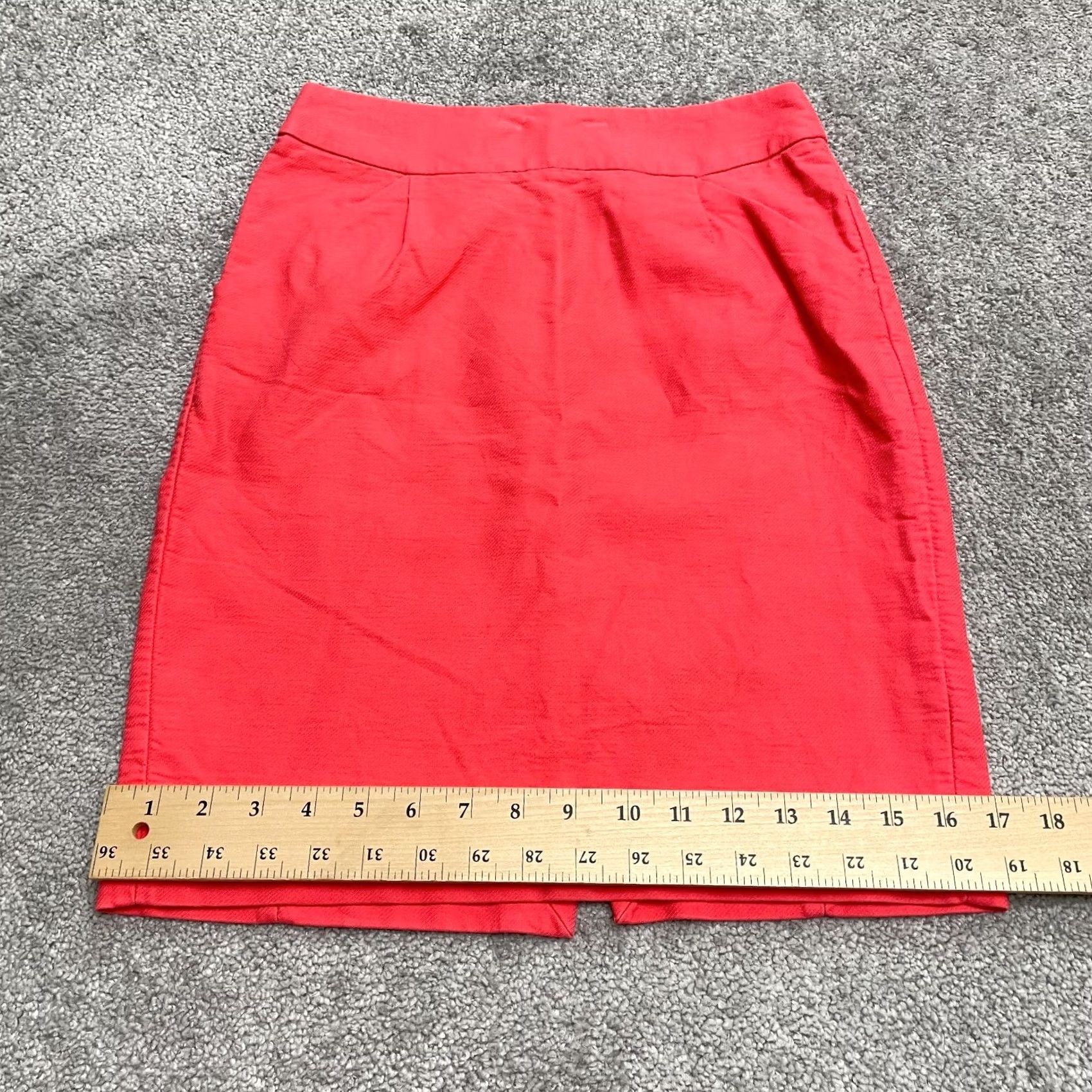 J.Crew VINTAGE J.Crew The Pencil Skirt Skirt Womens 0 Pink Knee Length Straight Cotton Pockets Work Size 25" / US 0 / IT 36 - 7 Thumbnail