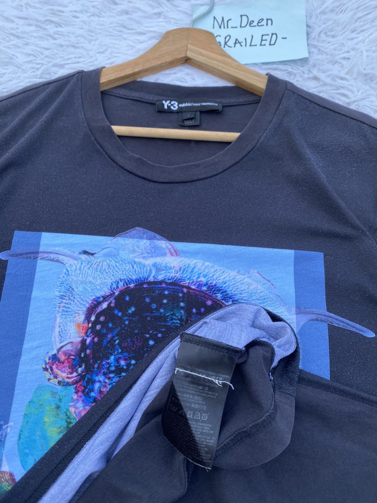 Adidas Rare Adidas Y3 Yohji Yamamoto Tshirt Size US L / EU 52-54 / 3 - 10 Thumbnail