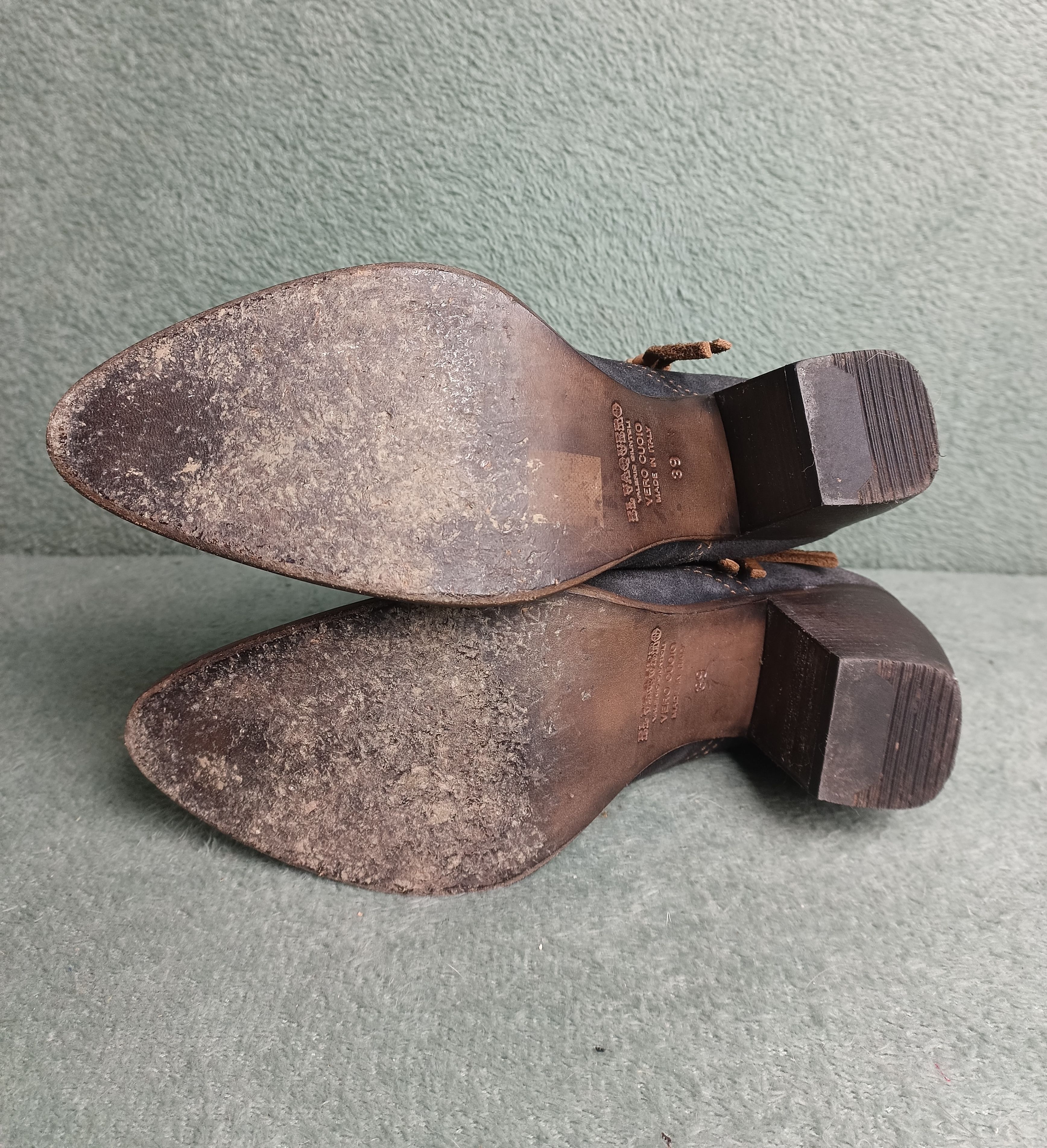 Cowboy Equipment × Handmade EL VAQUERO Leather Cowboy Ankle Boots EU 39 Size US 9 / IT 39 - 13 Thumbnail