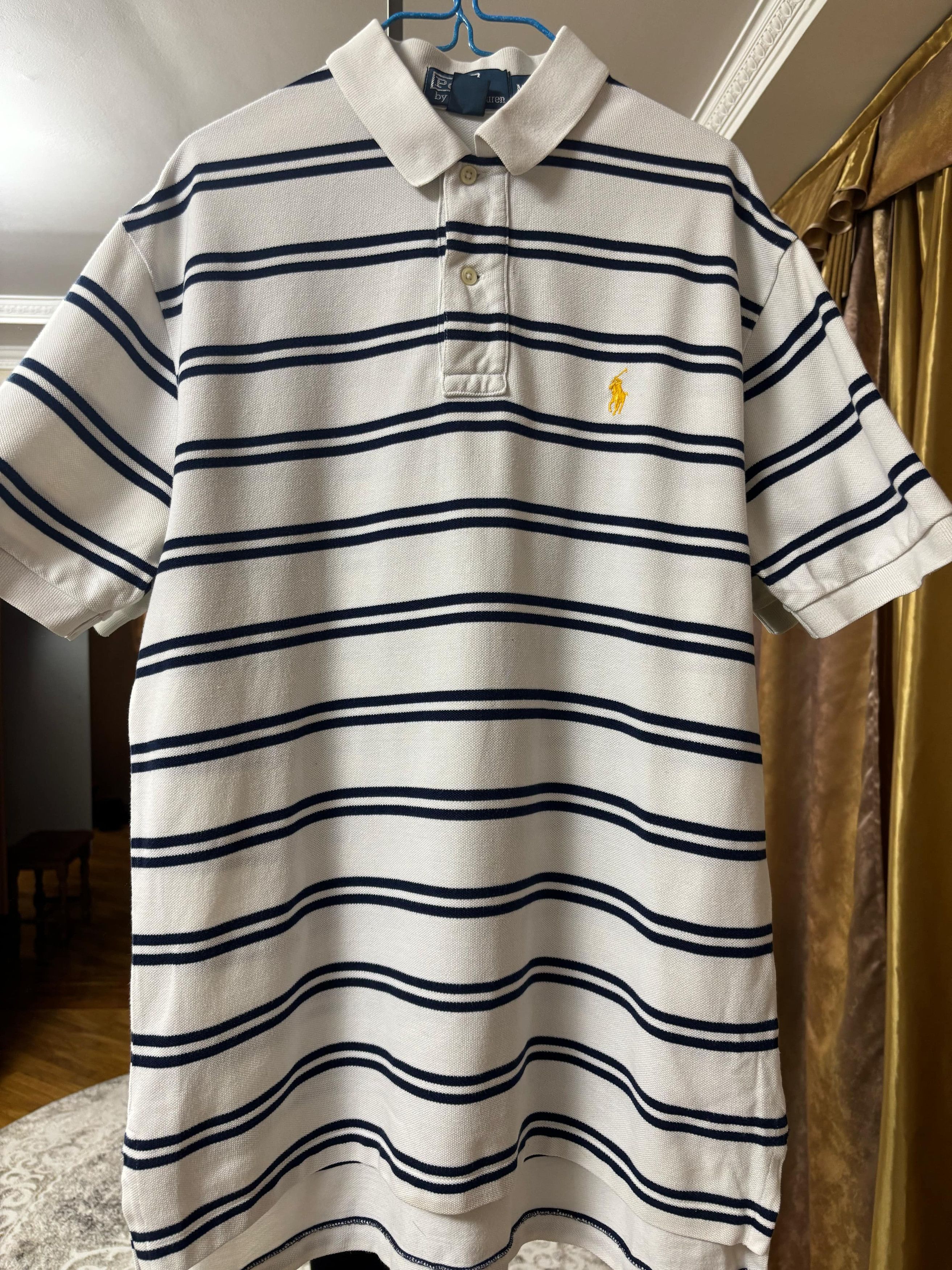 Polo Ralph Lauren Polo Ralph Lauren white with navy stripes. Size M Size US M / EU 48-50 / 2 - 1 Thumbnail