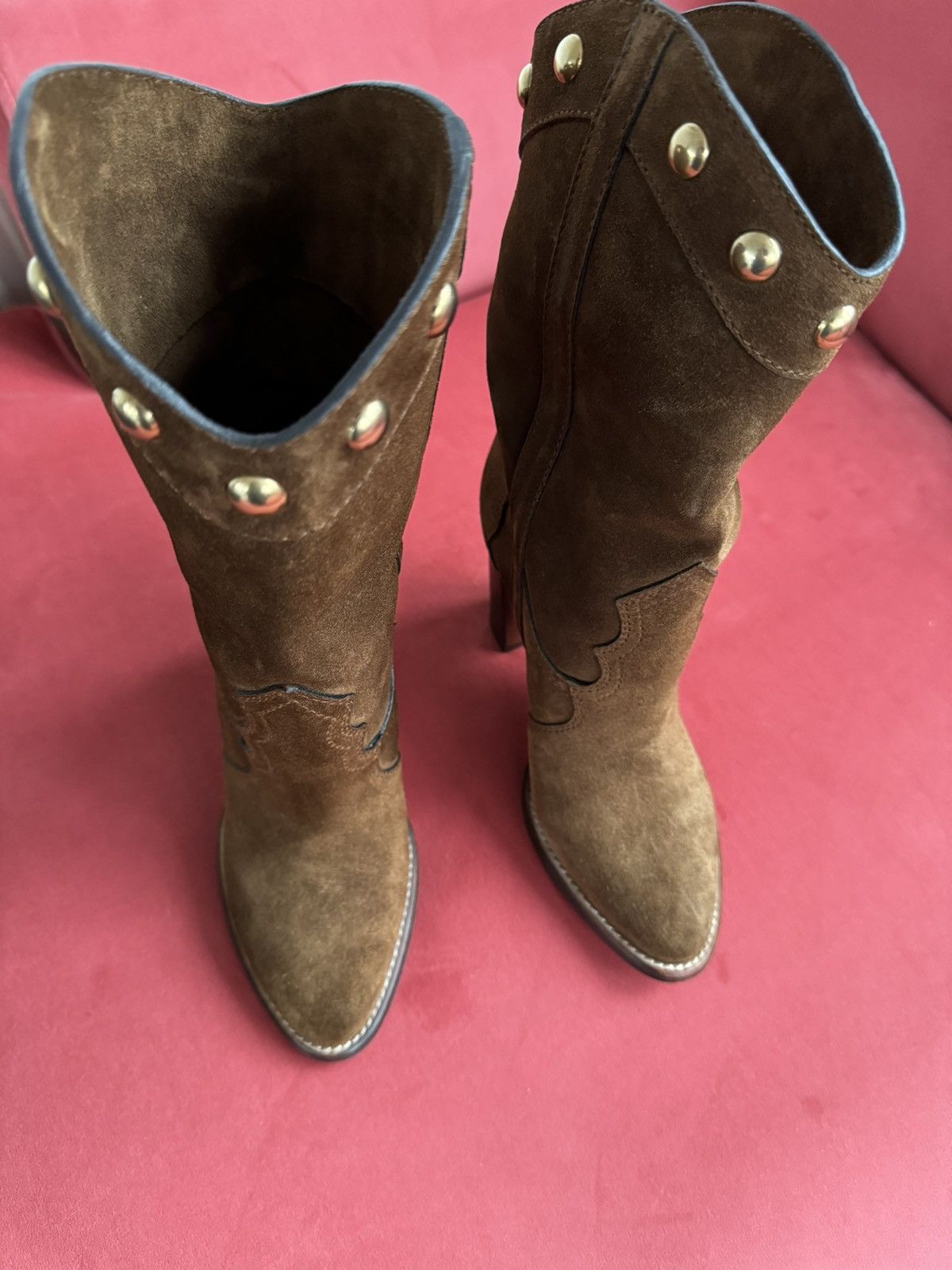 Saint Laurent Paris Saint Laurent Kate brown suede boots, 36 it Size US 6 / IT 36 - 5 Thumbnail