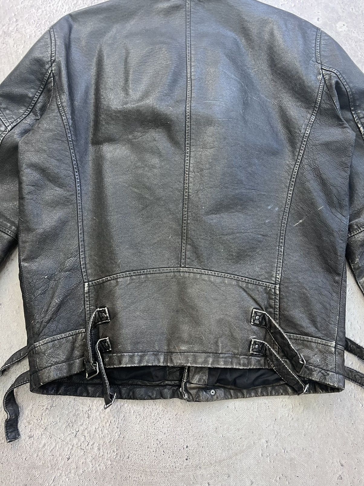 VINTAGE ARCHIVE BIKER MOTO 00s leather JACKET