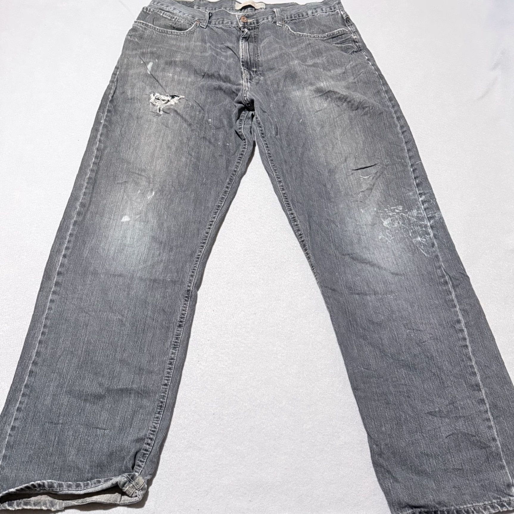 Wrangler Wrangler Jeans Men Gray Denim Mid Rise Classic Loose Straight Zip Fly 36x32 Jeans Size US 36 / EU 52 - 2 Thumbnail