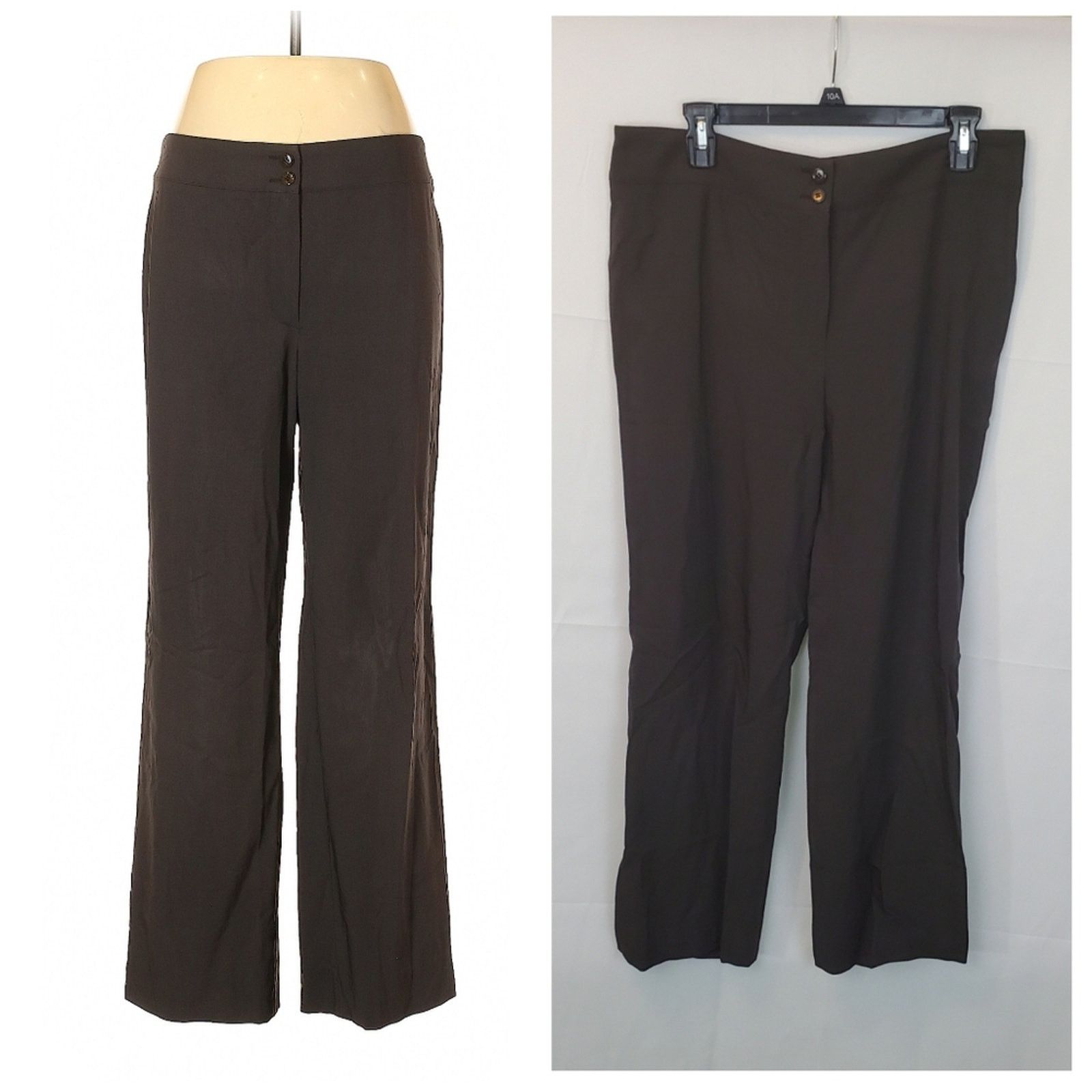 Armani Collezioni VINTAGE Armani Collezioni 80s Brown Wool Dress Pants 50IT Size 34" / US 12 / IT 48 - 1 Thumbnail