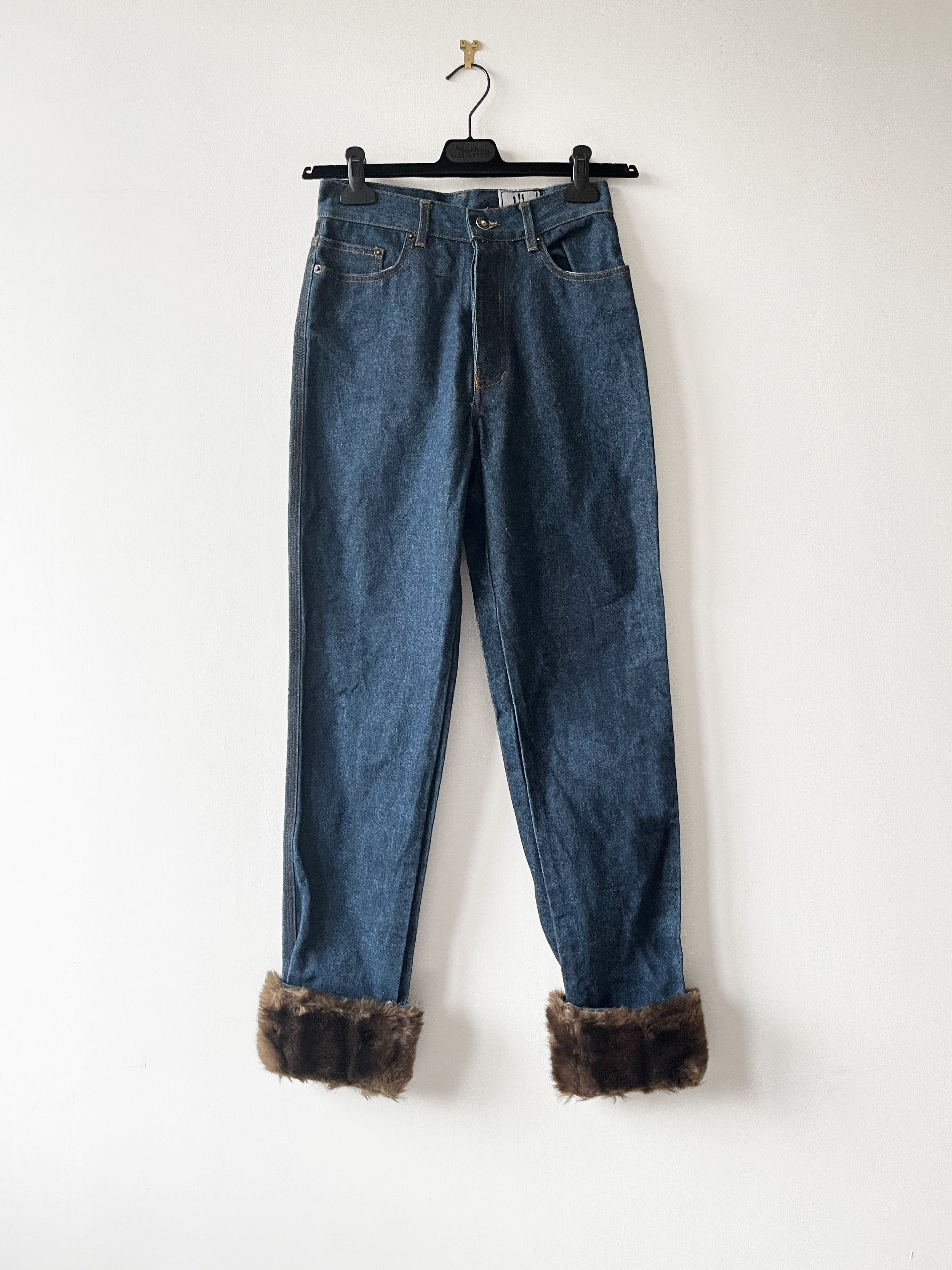 Jean Paul Gaultier Jean Paul Gaultier FW1994 Denim jeans with fur Size 27" / US 4 / IT 40 - 1 Thumbnail