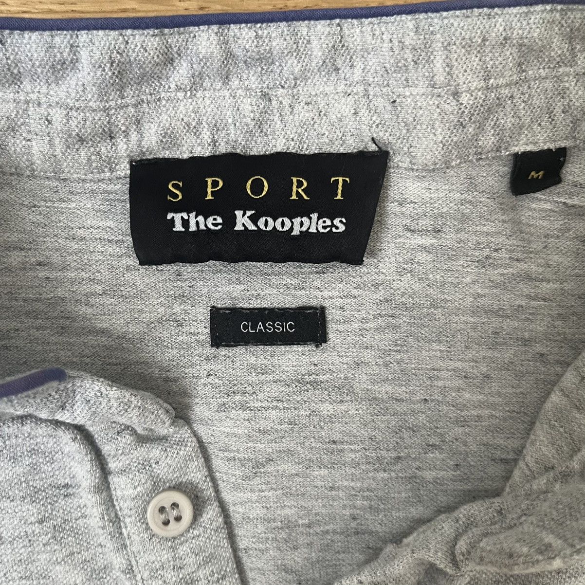 The Kooples The Kooples Classic Fit Gray Polo Shirt With Blue Detailing Size US M / EU 48-50 / 2 - 3 Thumbnail