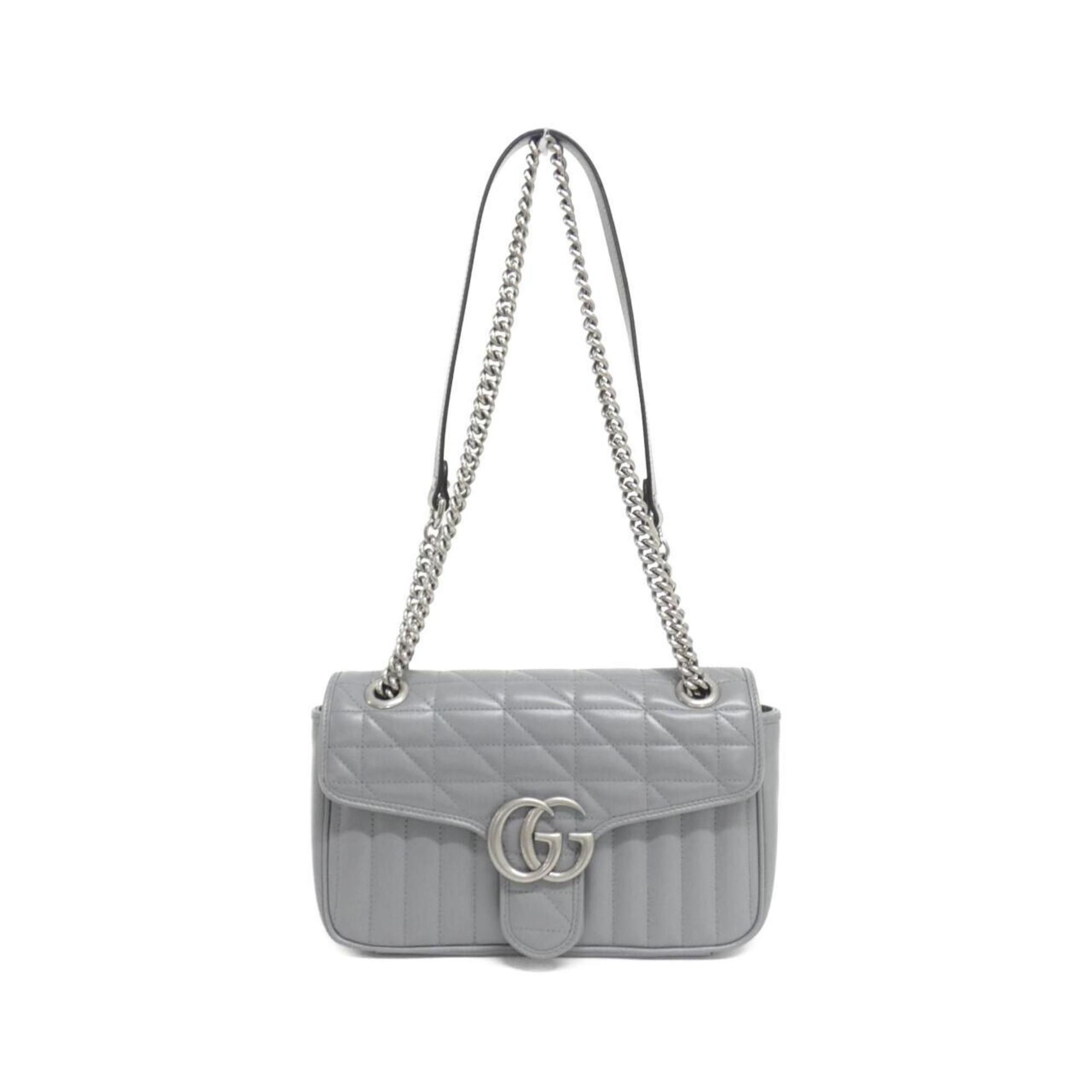 Gucci GG Marmont 443497 Um8An Shoulder Bag in Grey, Women's
