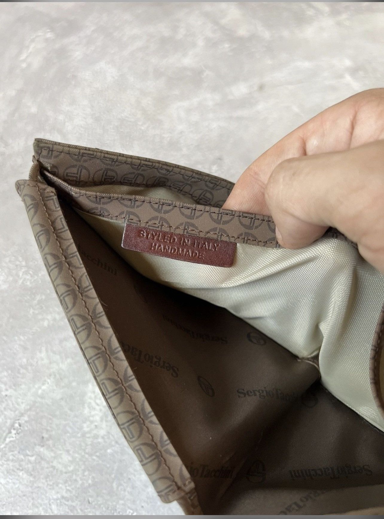 Sergio Tacchini Vintage Sergio Taccini Monogram Handmade Wallet Size ONE SIZE - 7 Thumbnail