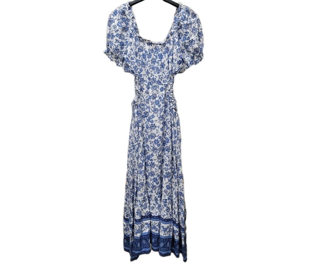 Other BY THE RIVER Women Maxi Cut-Out Cotton Linen Blend Floral Li Size S / US 4 / IT 40 - 8 Thumbnail