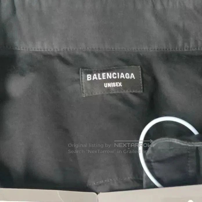 Balenciaga Balenciaga Black NASA Embroidery Long Sleeve Shirt. Size US M / EU 48-50 / 2 - 9 Thumbnail