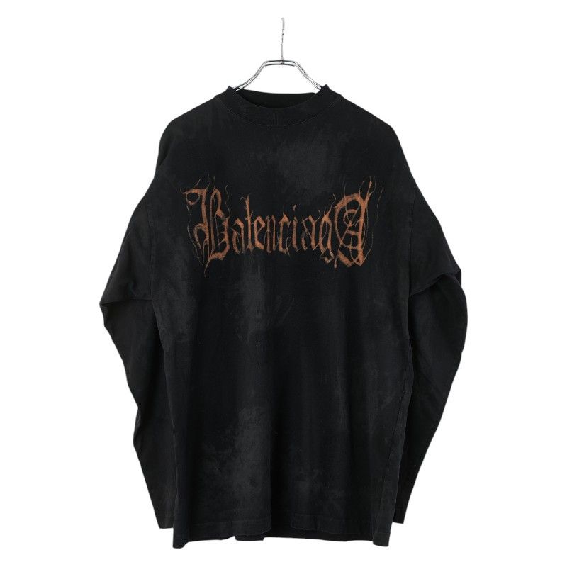 Balenciaga Balenciaga Balenciaga Heavy Metal Logo Cotton Long Sleeve T-shirt Cotton T-Shirts DUTY FREE for USA Size ONE SIZE - 1 Thumbnail