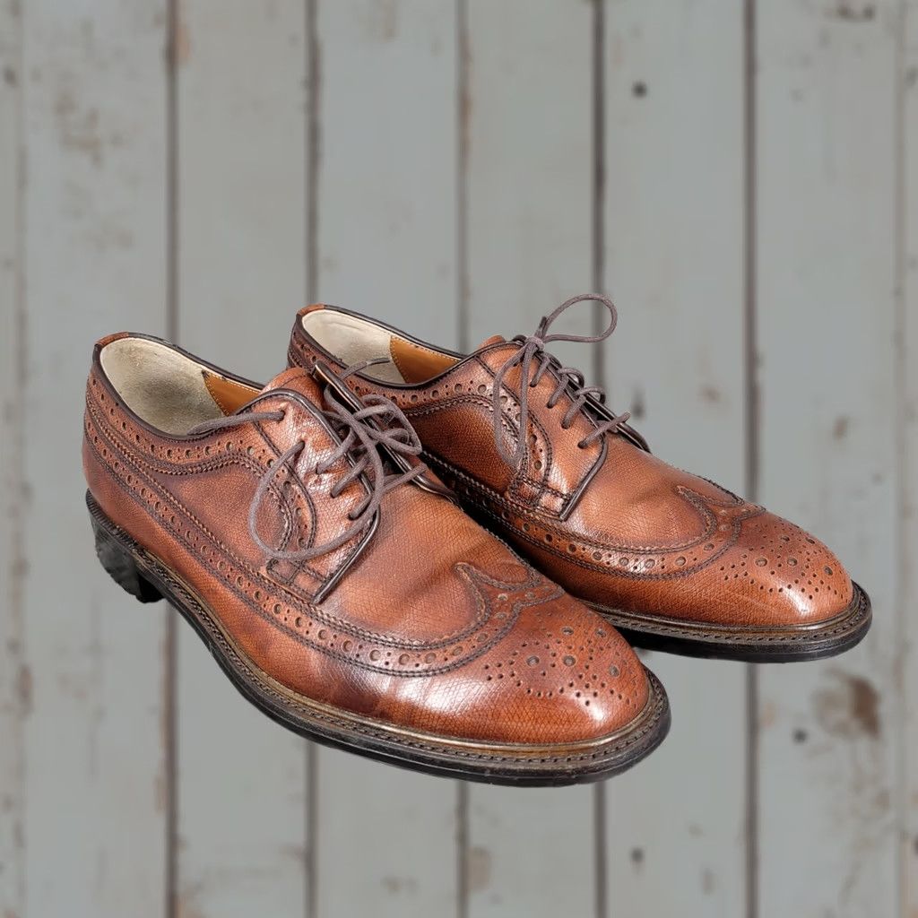 Imperial Regal Imperial Grade Brown Leather Oxford Dress Shoe Wing Tip Brogue USA Mens 7.5 Size US 8 / EU 41 - 1 Thumbnail