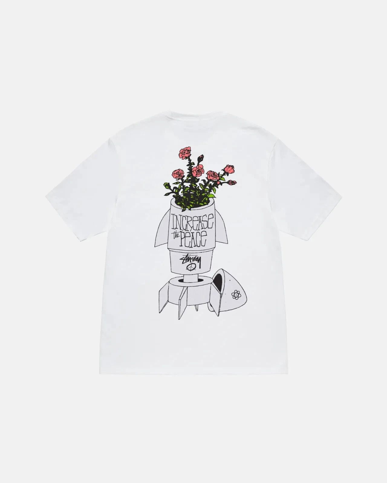 Stussy Stussy FLOWER BOMB TEE - White Size US M / EU 48-50 / 2 - 1 Thumbnail