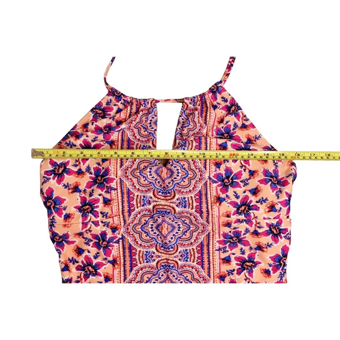 Other Tahiti Peach Medallion Halter 1Pc Swimsuit MEDIUM (8-10) Size M / US 6-8 / IT 42-44 - 4 Thumbnail