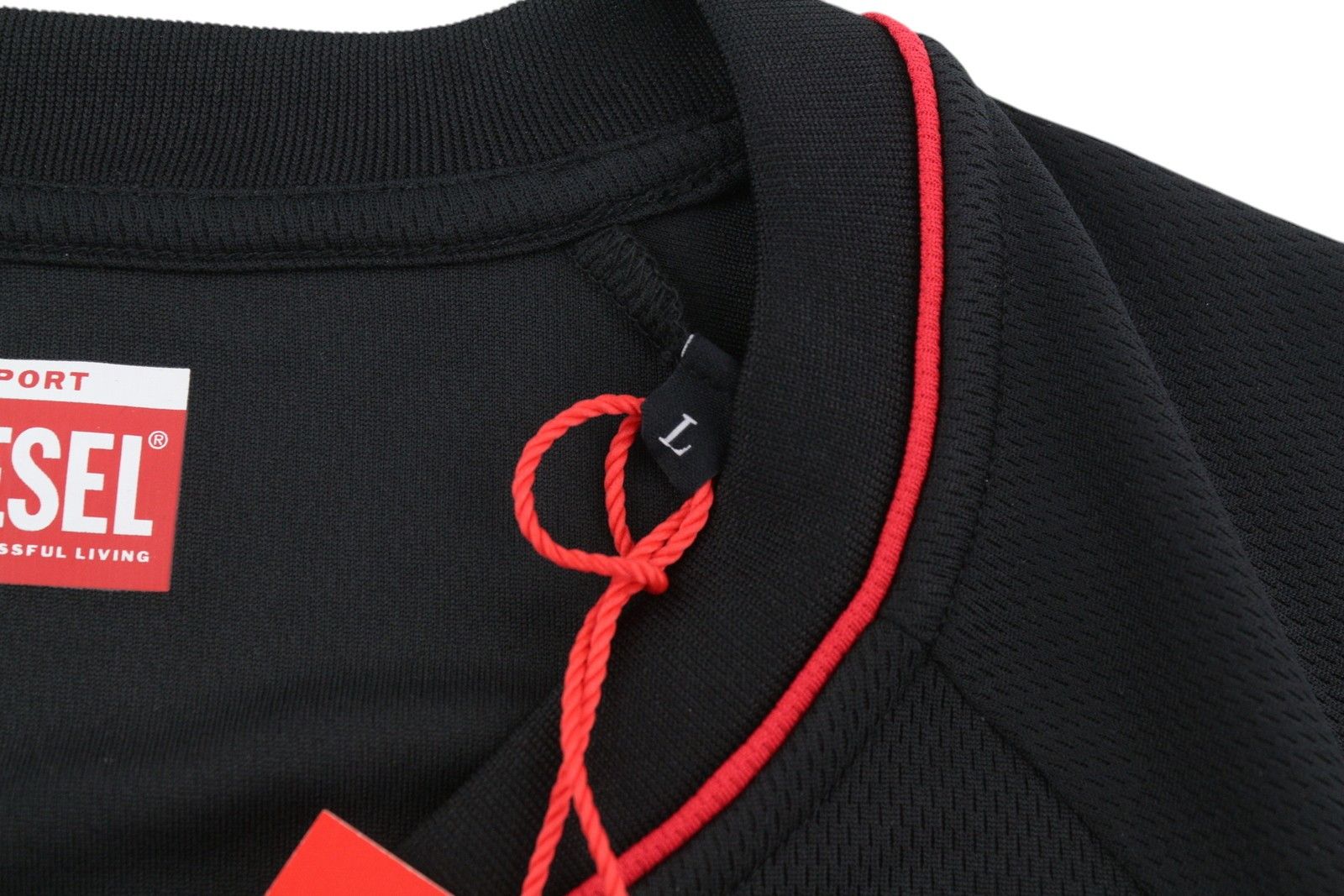 Diesel AMTEE-CROSSOON-WT15 L Black 55DSL Jersey T-Shirt 84117 Size US L / EU 52-54 / 3 - 6 Thumbnail