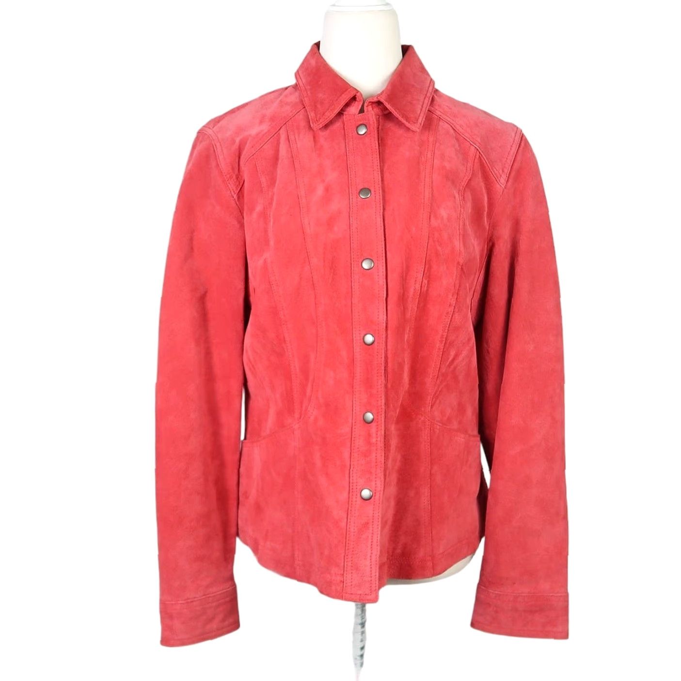 Coldwater Creek VINTAGE? Coldwater Creek red suede leather snap front jacket M Women Regular Size M Red Snap Front Jacket Leather Suede Fall Spring Casual Womens Size M / US 6-8 / IT 42-44 - 2 Thumbnail