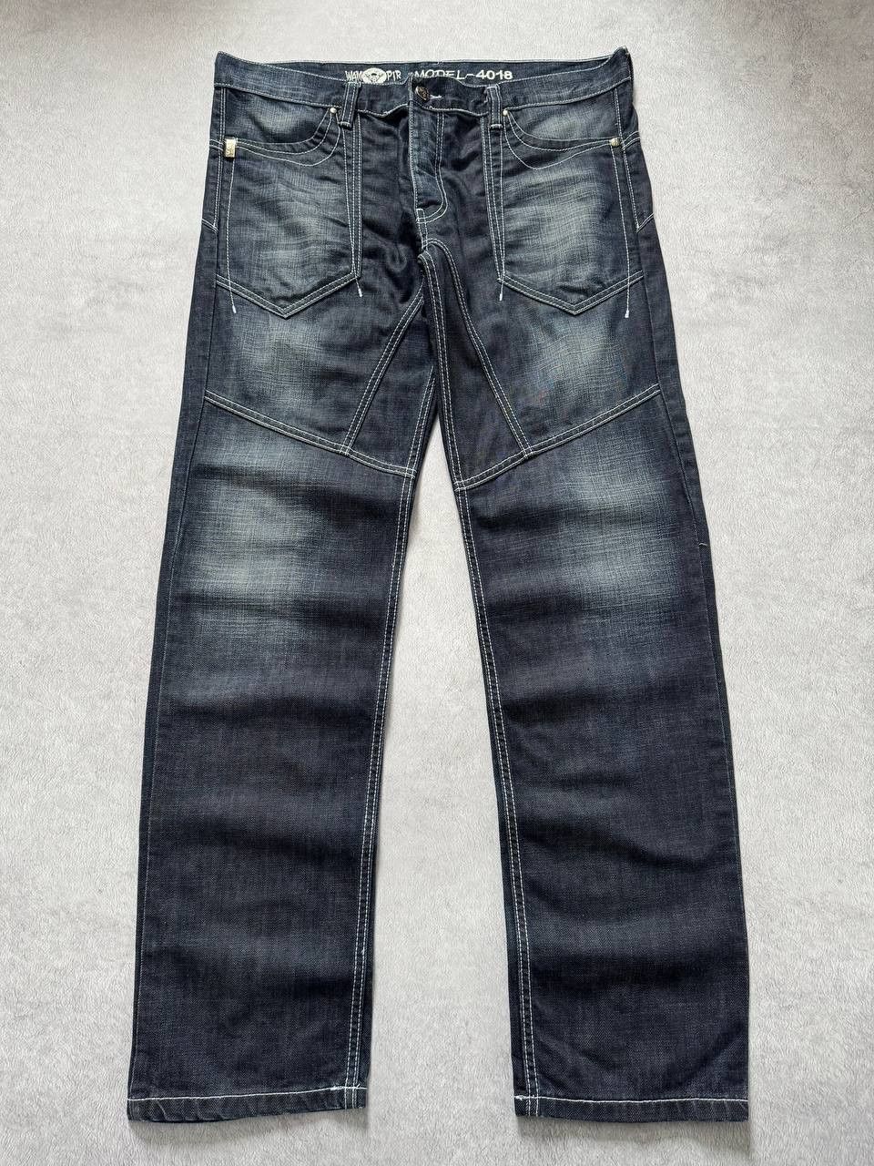 Japanese Brand Y2K Wampir Dark Denim Jeans Size US 36 / EU 52 - 1 Thumbnail