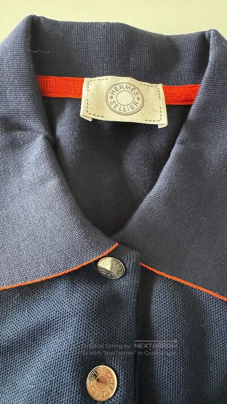 Hermes Hermes Equestrian Polo Shirt with Engraved Metal Buttons Size M / US 6-8 / IT 42-44 - 2 Thumbnail