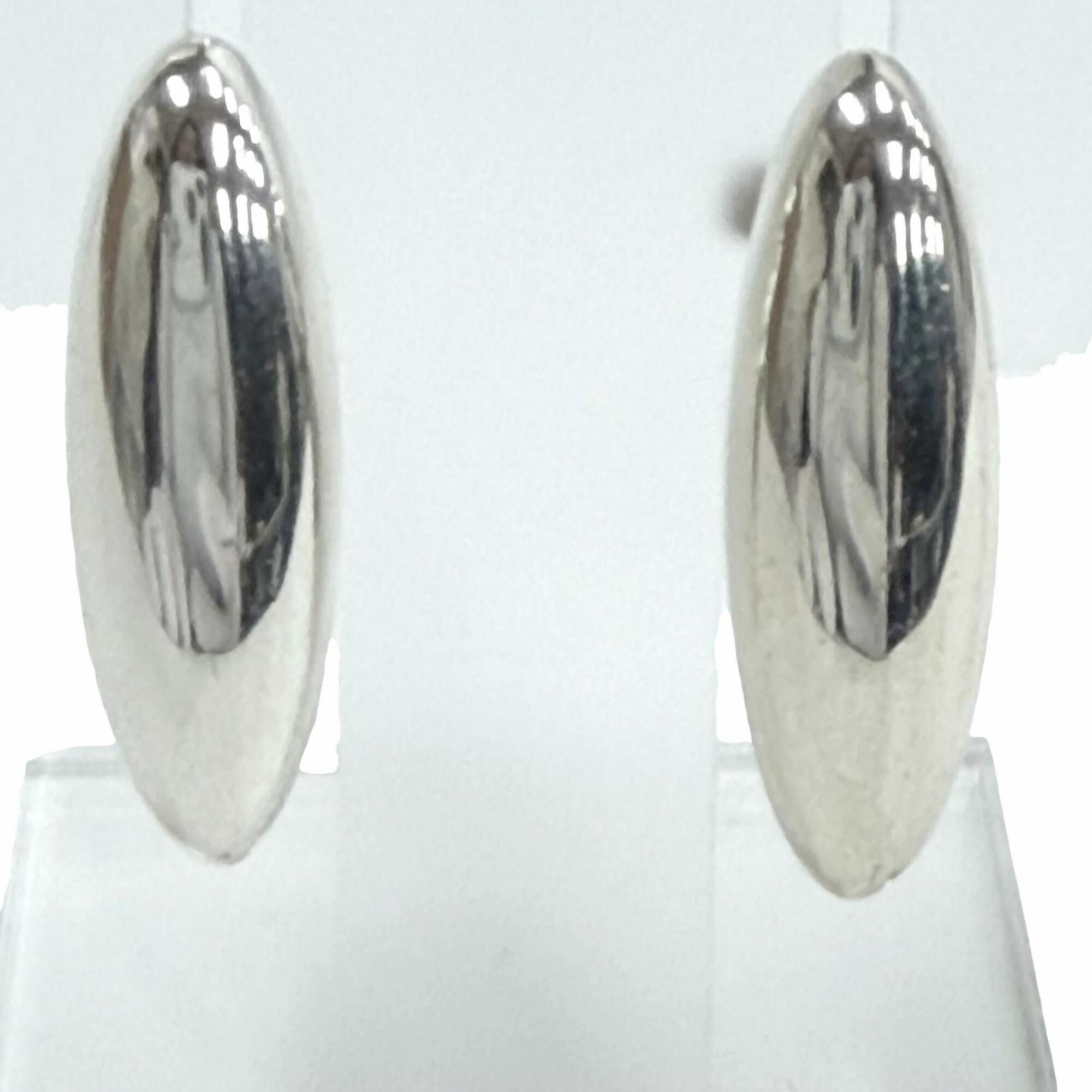 Gucci GUCCI Oval SV925 Earrings (Pair) - Silver, Made in Italy, Weight: 11.46g, Women's Size ONE SIZE - 1 Thumbnail