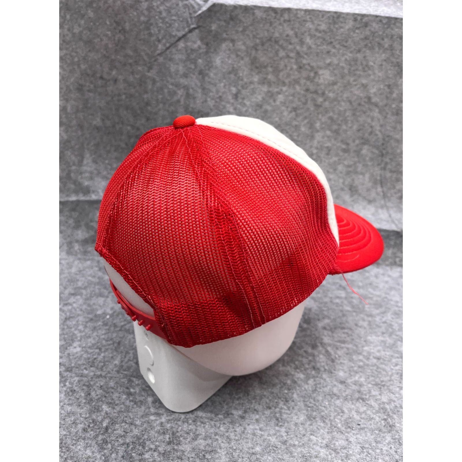 Vintage Fisher Malibu Lumber Company Hat Cap Snap Back Adult Red Trucker Poly Blend Hat/Cap Men Red Solid Casua l Size ONE SIZE - 7 Thumbnail