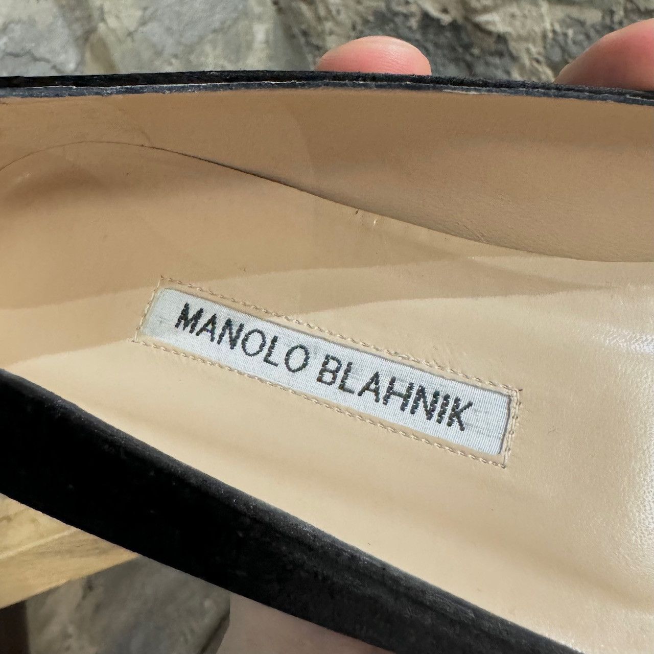 Manolo Blahnik Manolo Blahnik Hangisi Black Satin Jewel Buckle Flats Size US 9 / IT 39 - 5 Thumbnail