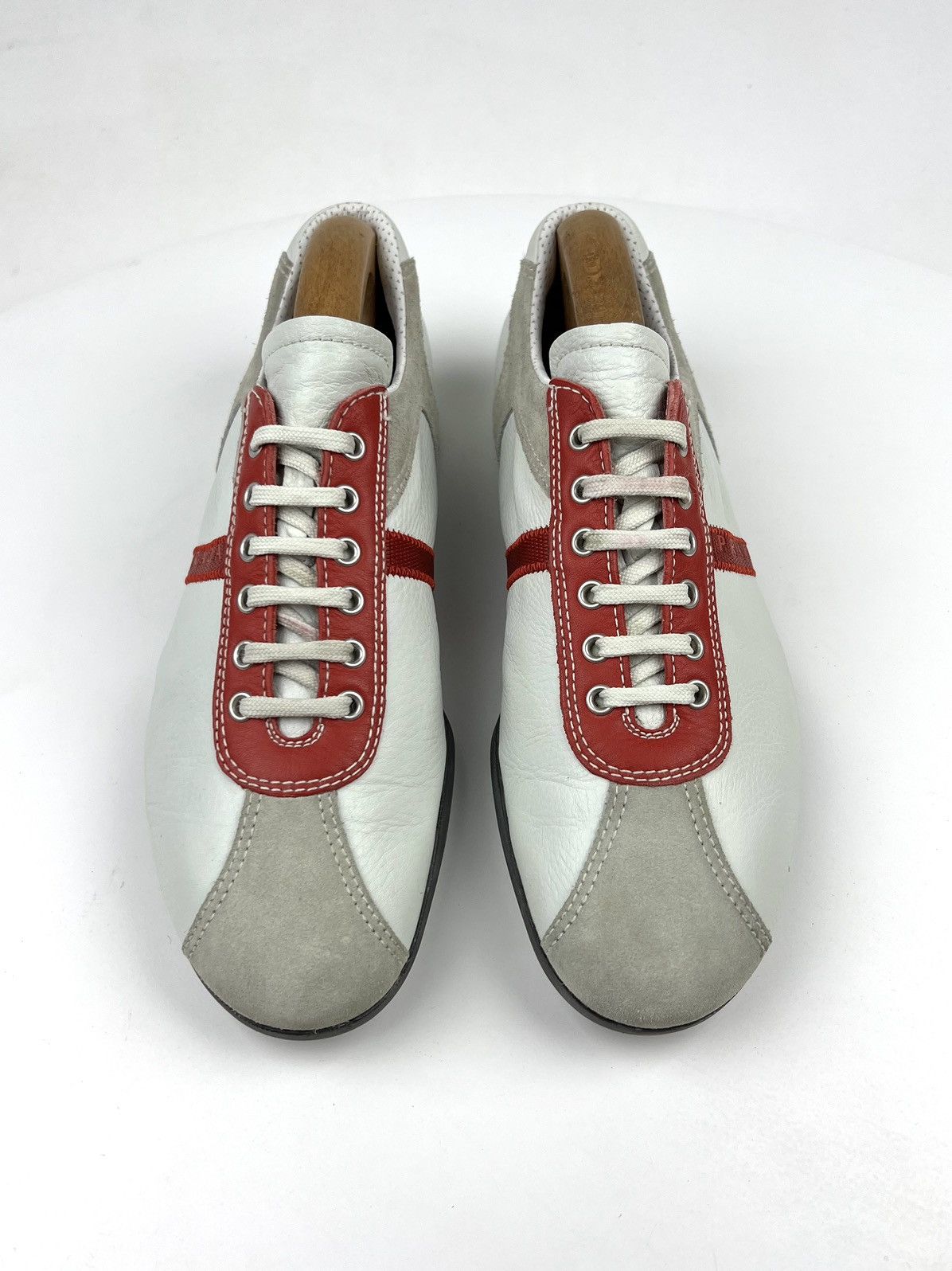 Prada PRADA Sneakers Leather/Suede Shoes Red Tab Logo Vintage Mens Size US 7.5 / EU 40-41 - 3 Thumbnail