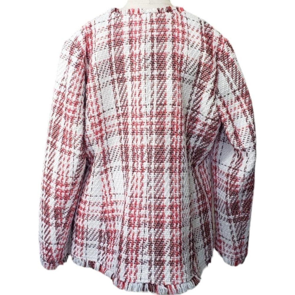 Designer CT1106 Halogen Ladies Fringed Open Blazer with Pockets Size M / US 6-8 / IT 42-44 - 5 Thumbnail