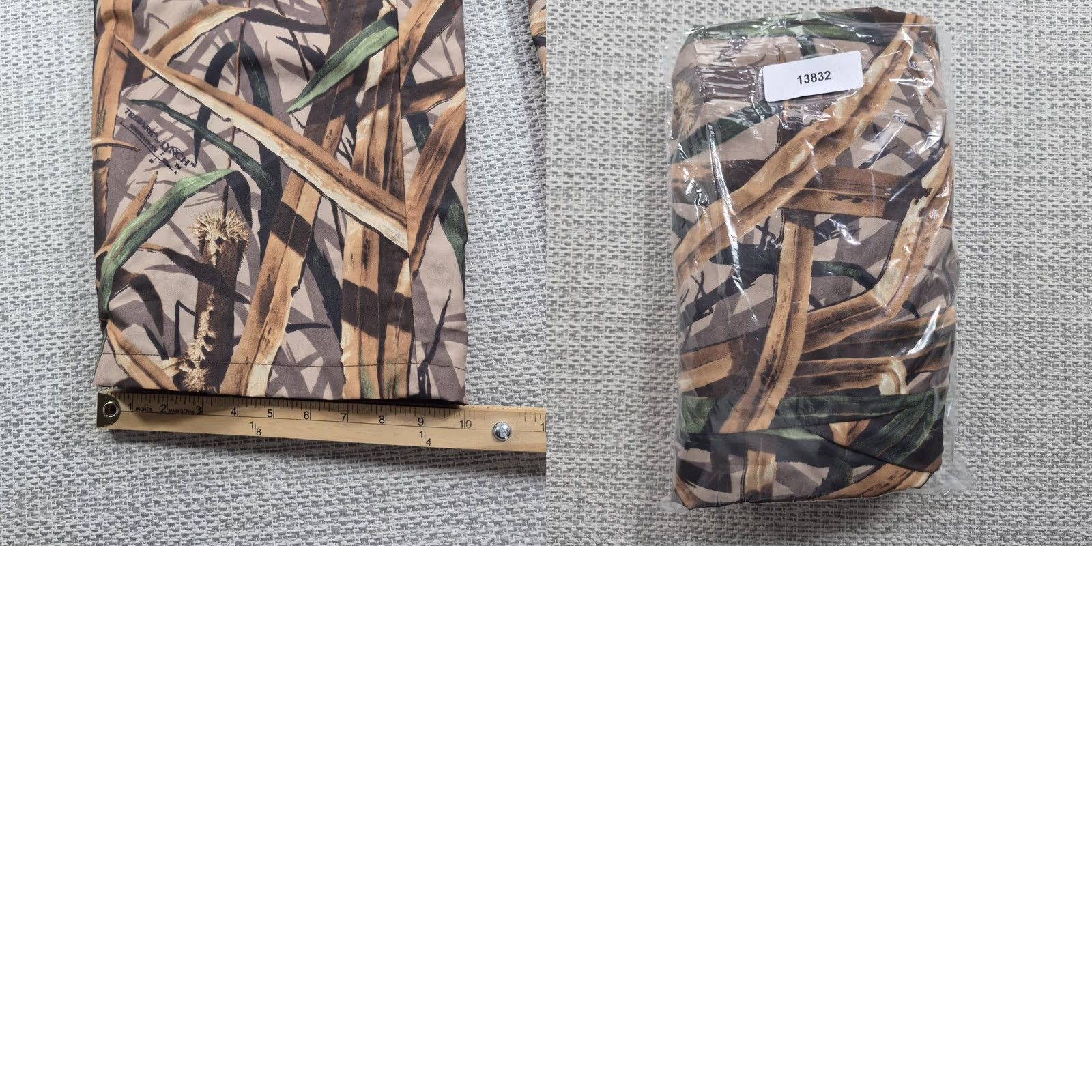 Rains Herter's Rain Pants Mens Large Brown Trebark Camo Waterproof Lined Hunting Pants Size US 33 - 10 Thumbnail