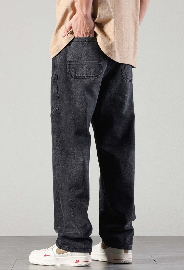 Japanese Brand × Jean Vintage washed distressed loose casual work jeans Size US 32 / EU 48 - 4 Thumbnail