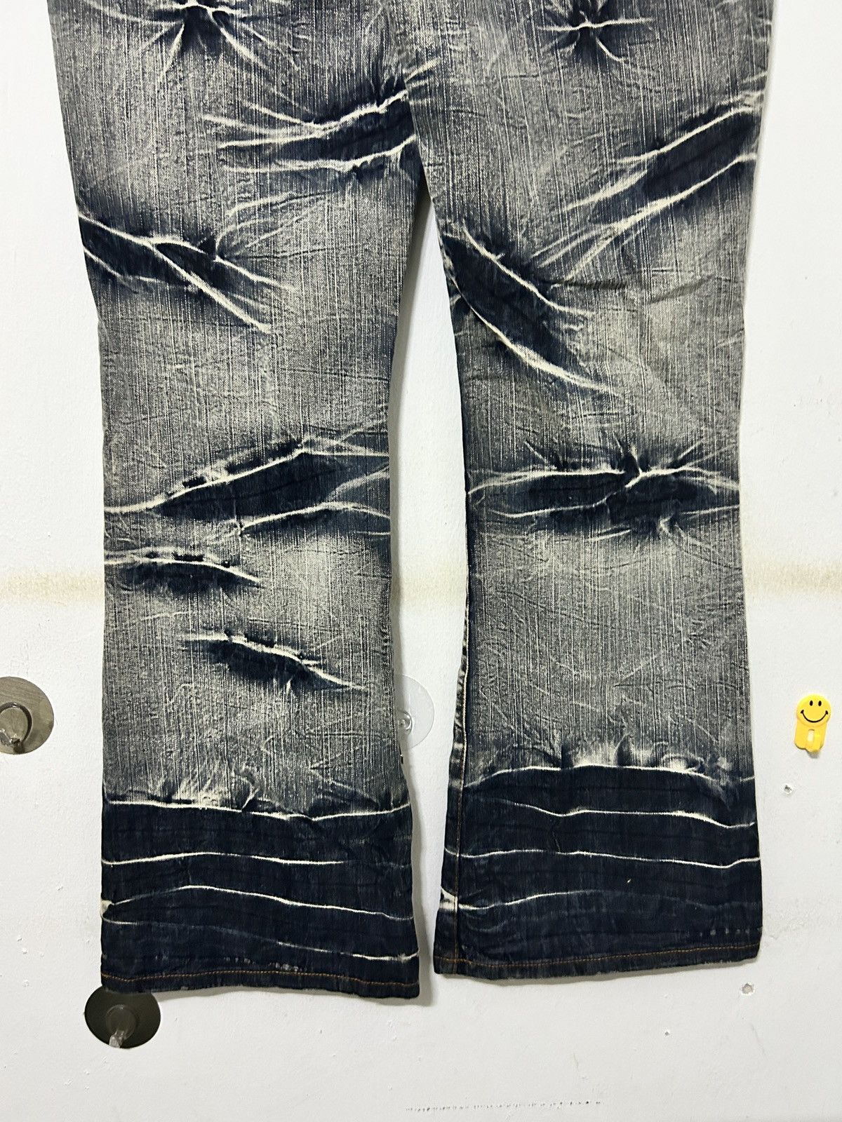 If Six Was Nine Vintage Japanese Flare Jeans Sick Acid Wash Design Size US 36 / EU 52 - 9 Thumbnail