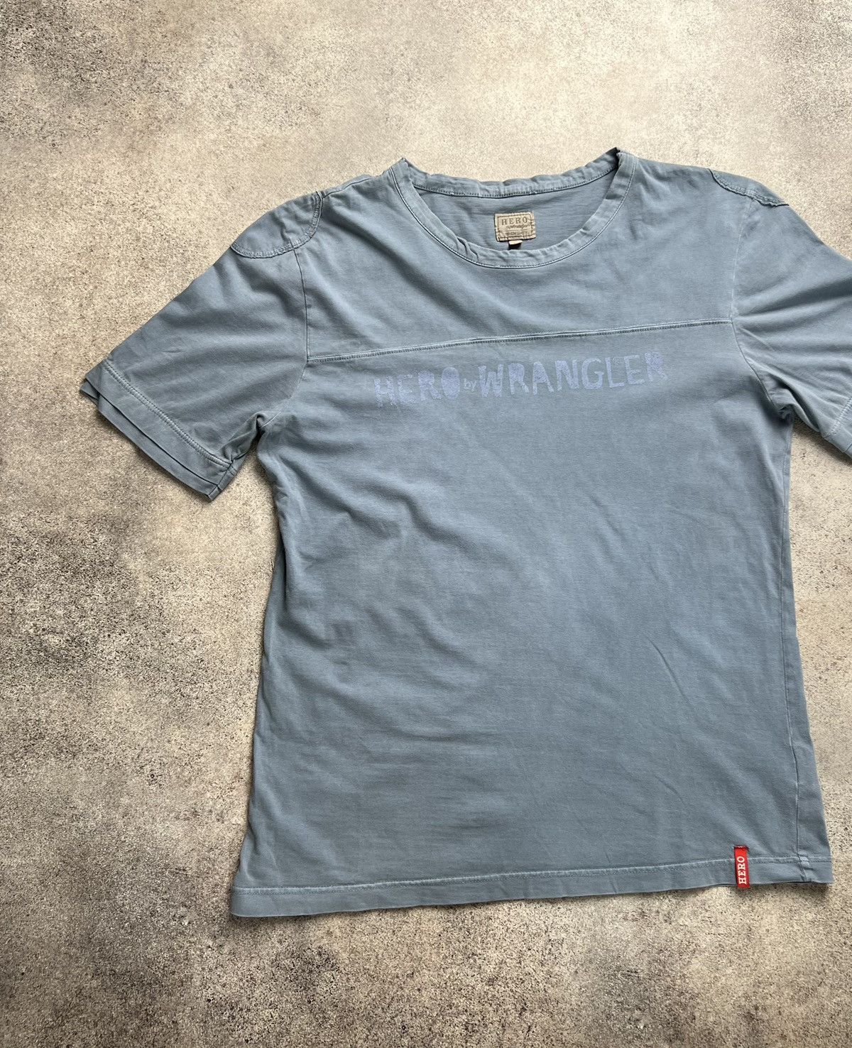 Vintage × Wrangler Wrangler Hero washed logo t shirt Size US L / EU 52-54 / 3 - 2 Thumbnail