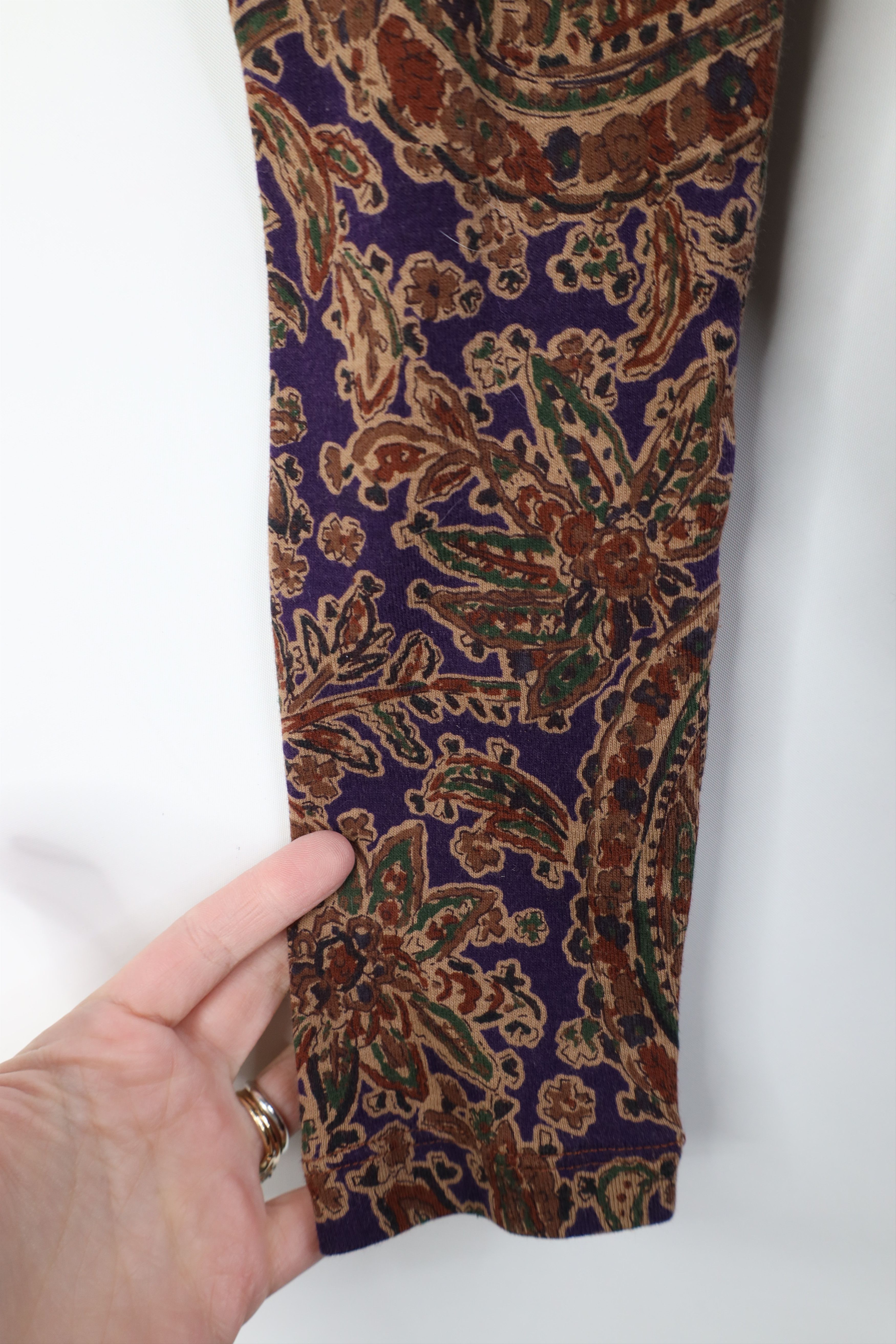 Ralph Lauren Vintage 90s Ralph Lauren Flower Ribbed Long Sleeve T-Shirt Size S / US 4 / IT 40 - 6 Thumbnail