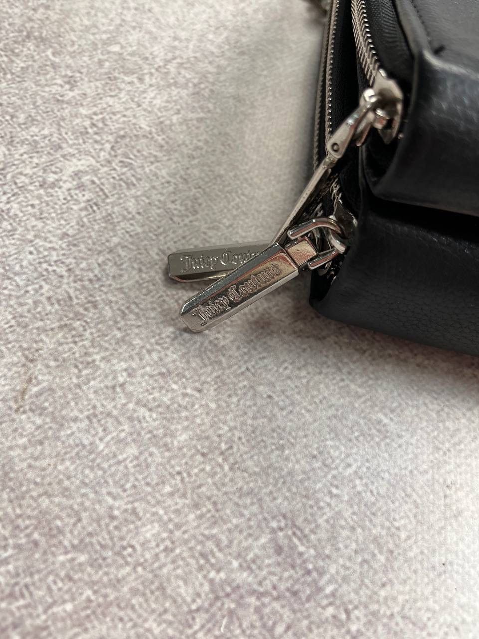 Juicy Couture Vintage Juicy Couture Black Leather Cross Body Bag Y2K Os Size ONE SIZE - 4 Thumbnail