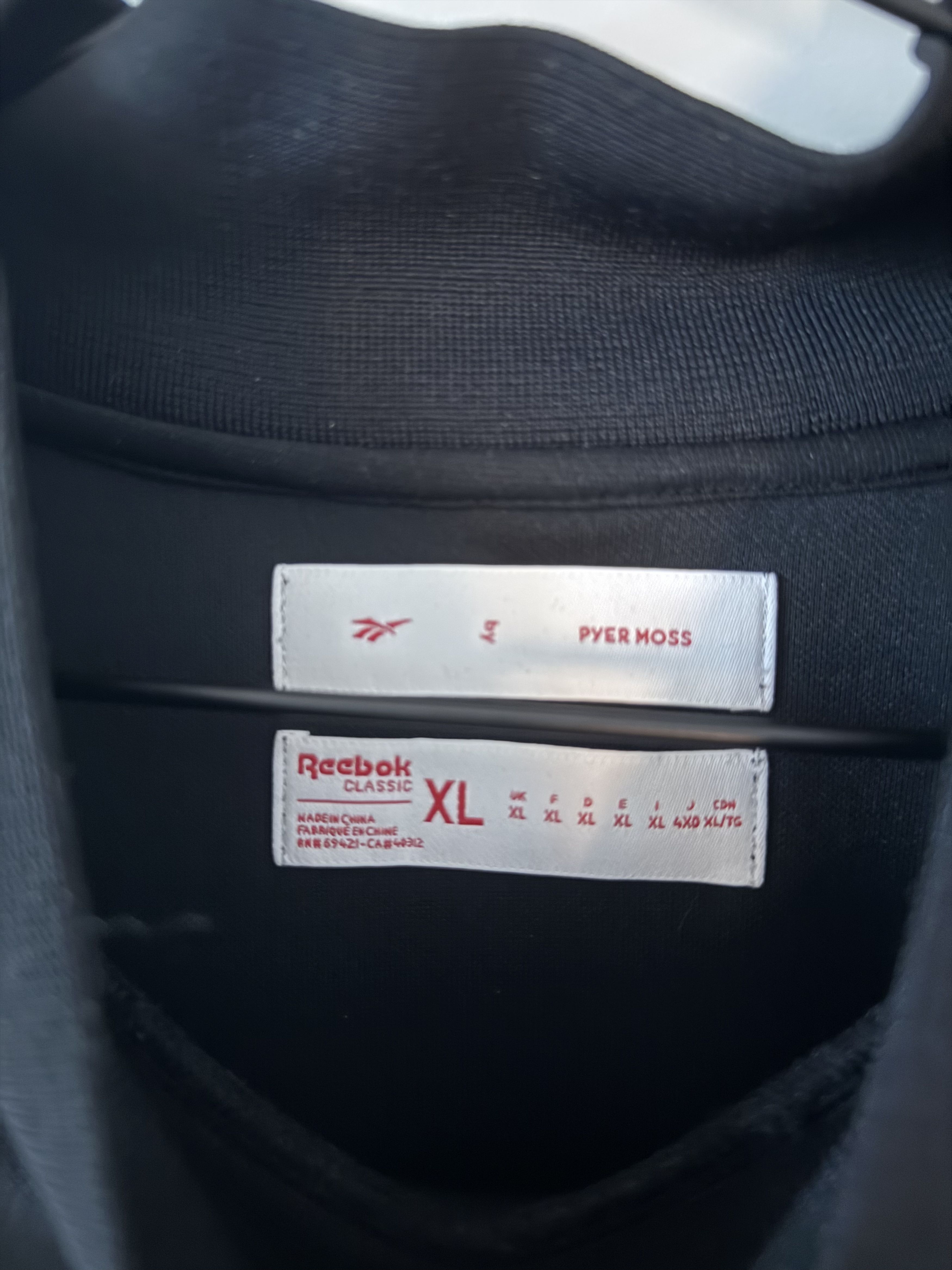 Pyer Moss × Reebok Black Loose Mock Neck Pullover Size US XL / EU 56 / 4 - 6 Thumbnail