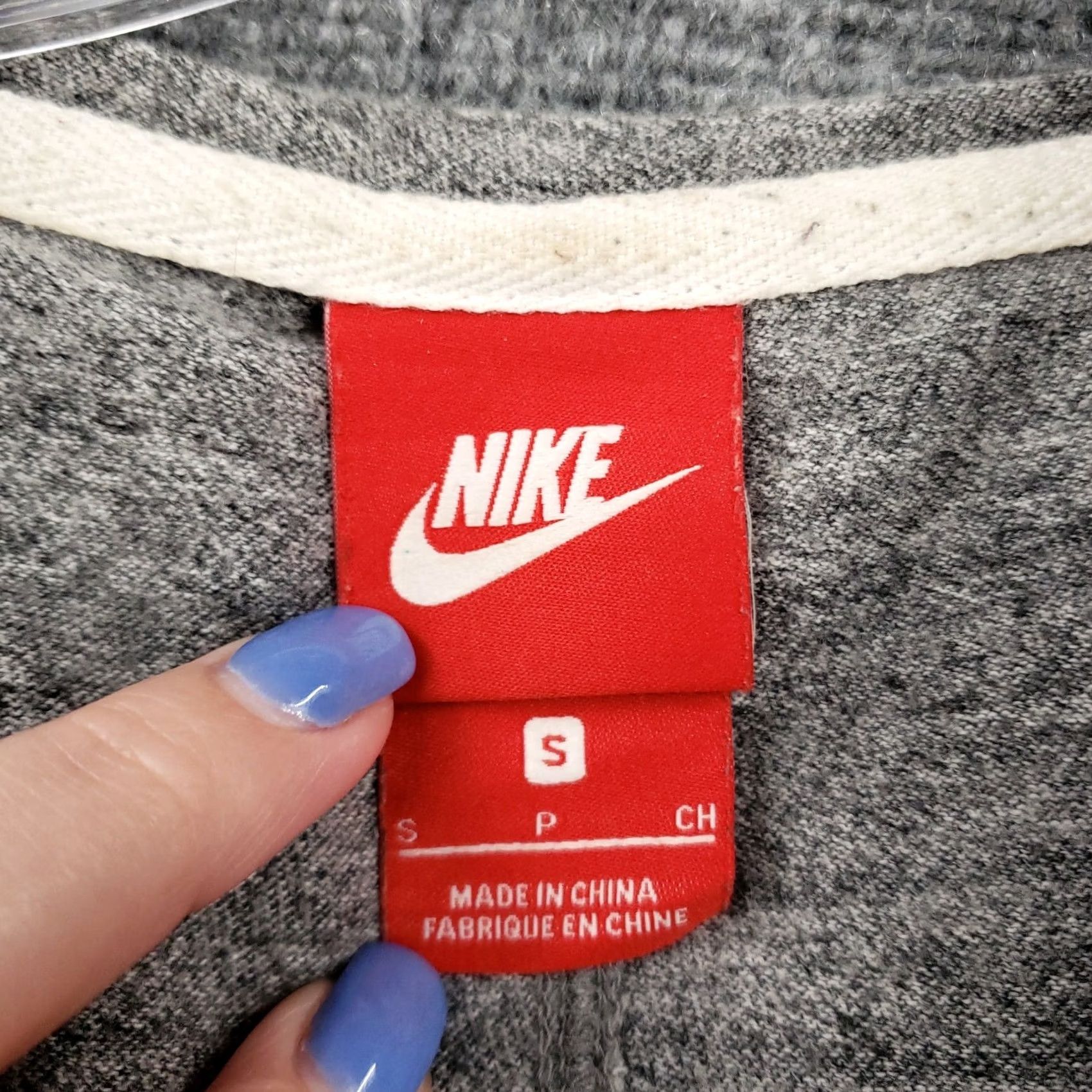 Nike Nike Hoodie Womens S Small Gray Basic Full Zip Just Do It Long Sleeves Heather Size S / US 4 / IT 40 - 3 Thumbnail