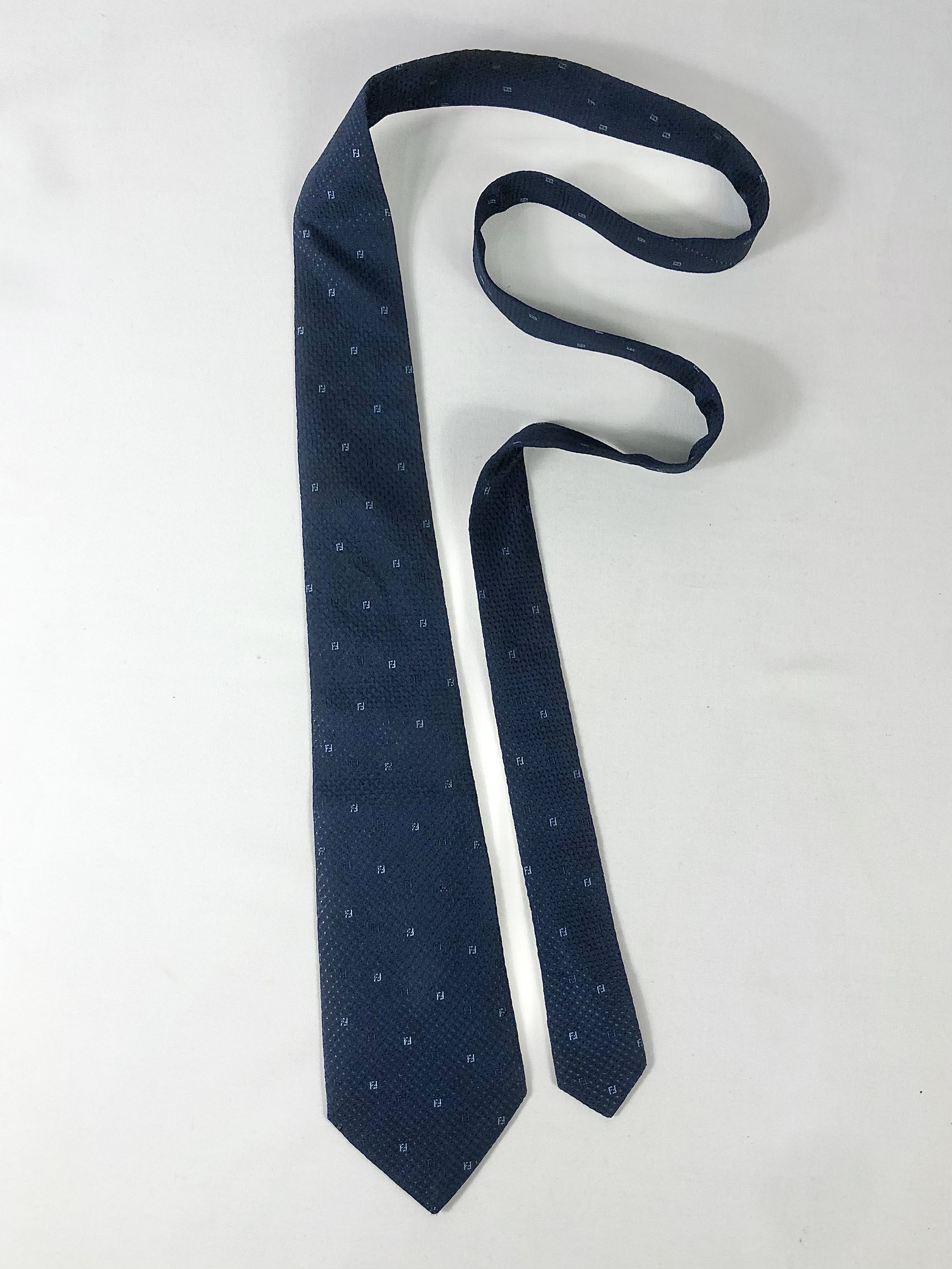 Fendi Rare Fendi Monogram Silk Tie Made in Italy Size ONE SIZE - 2 Thumbnail