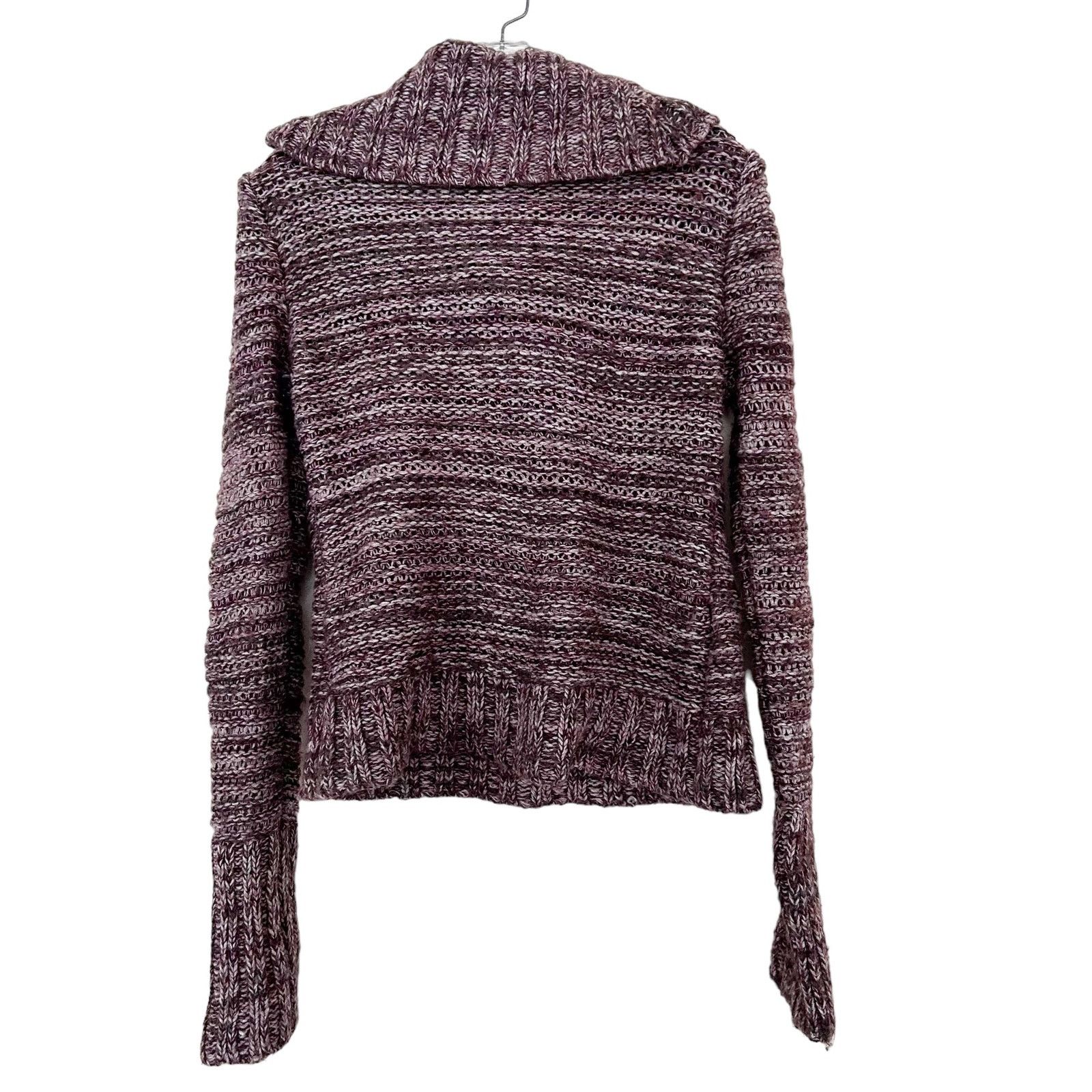 Loft Ann Taylor Loft Purple Wool Blend Knit Turtleneck Sz L Size L / US 10 / IT 46 - 4 Thumbnail