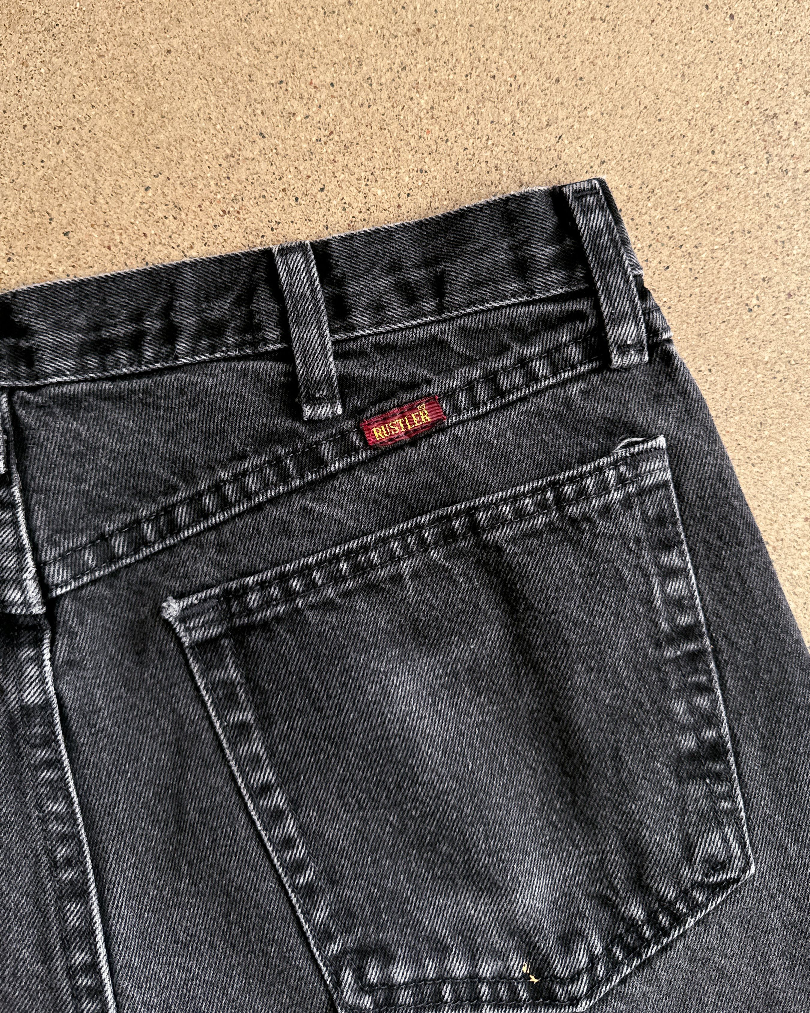 Vintage Vintage 90s Rustler Jeans Faded Black Wash Denim Men's 34 Size US 34 / EU 50 - 5 Thumbnail