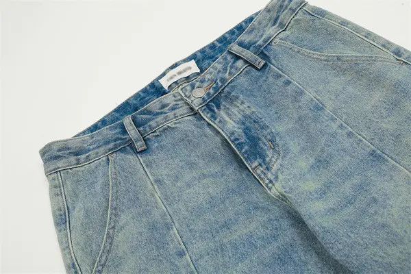 VIBE Men's street punk patchwork distressed washed casual jeans Size US 32 / EU 48 - 4 Thumbnail