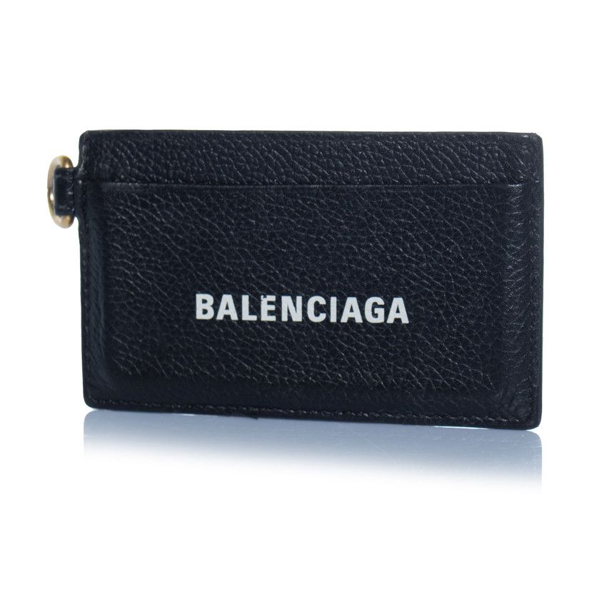 Balenciaga Balenciaga, black leather card holder with key ring Size ONE SIZE - 1 Thumbnail