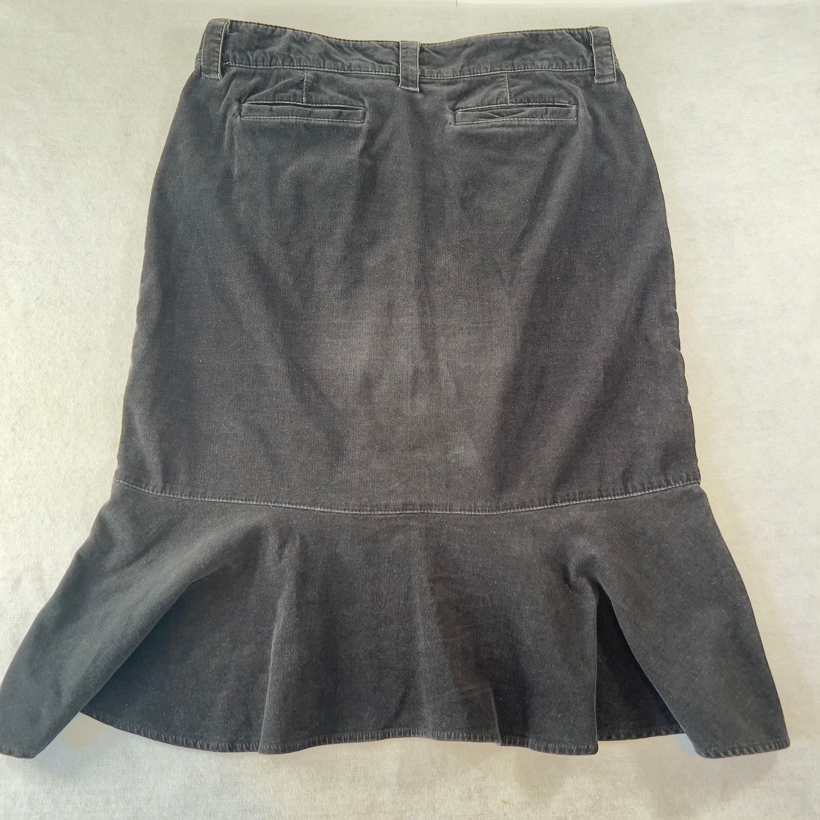 Other Riders Copper Skirt Corduroy Womans 9M Hi Lo Flounce Trumpet Size 35" - 4 Thumbnail