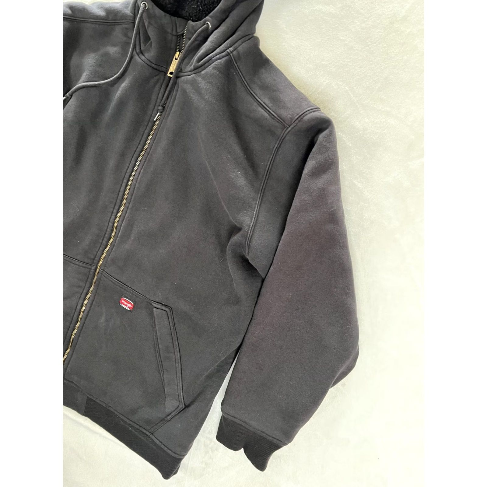Wrangler Wrangler Hoodie Mens XL Black Full Zip Heavyweight Sherpa Fleece Workwear Size US XL / EU 56 / 4 - 3 Thumbnail
