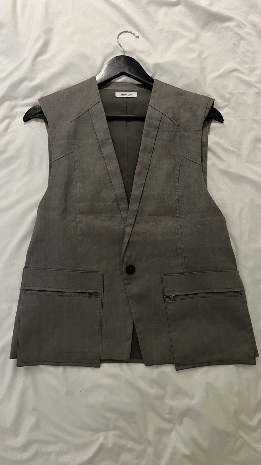 image of Helmut Lang Archive Vest in Grey, Men's (Size Small)