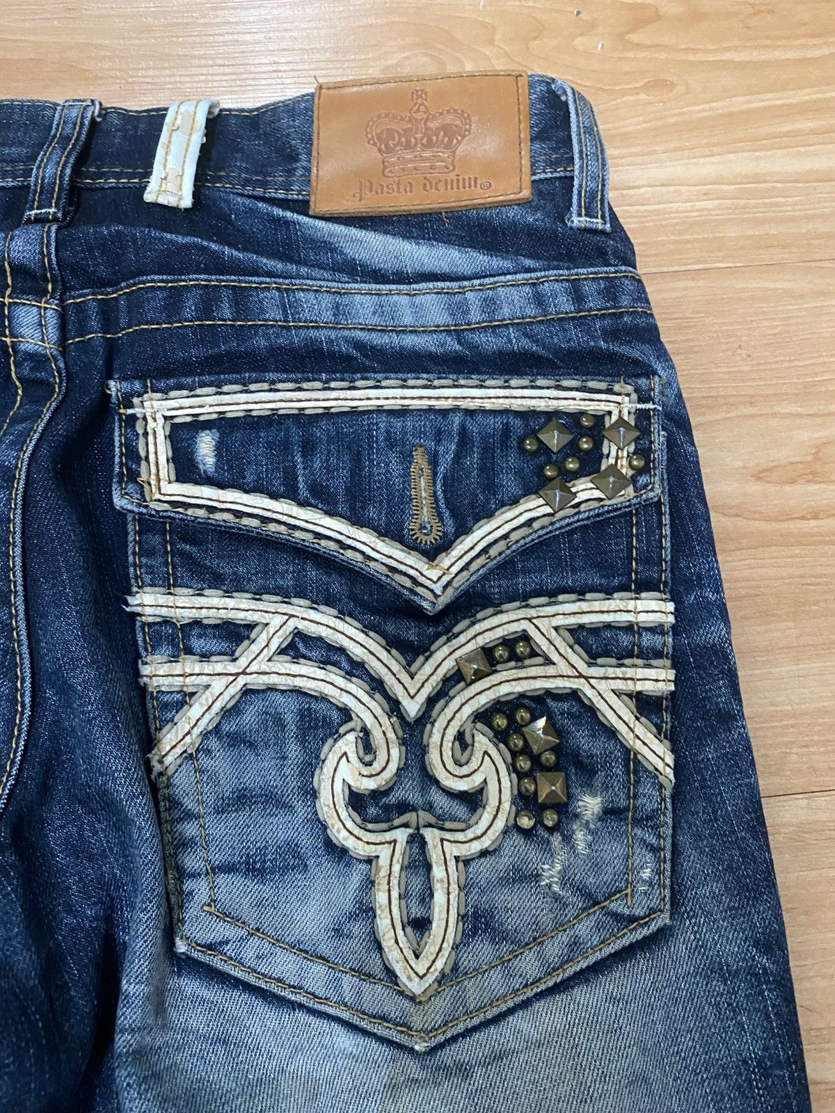 GOSTAR DE FUGA × If Six Was Nine × Seditionaries Japanase punk pasta denim straigh cut acid wash LGB style Size US 31 - 7 Thumbnail