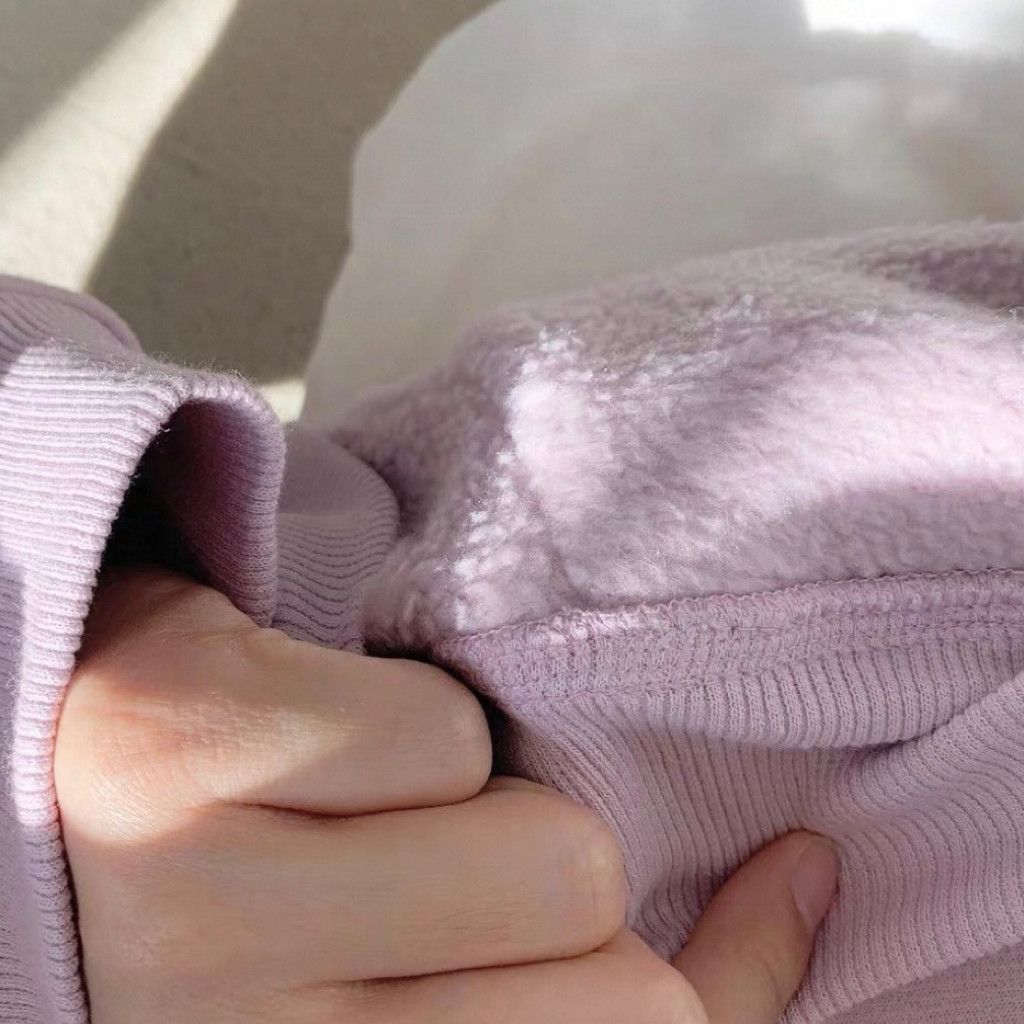Zara Light Lilac Fleece Hoodie Size L / US 10 / IT 46 - 4 Thumbnail