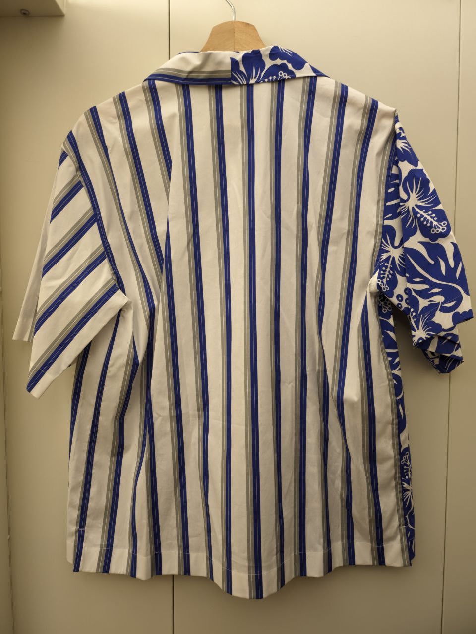 Prada *New* Floral Striped Double Match Split Bowling Shirt Size US M / EU 48-50 / 2 - 2 Thumbnail