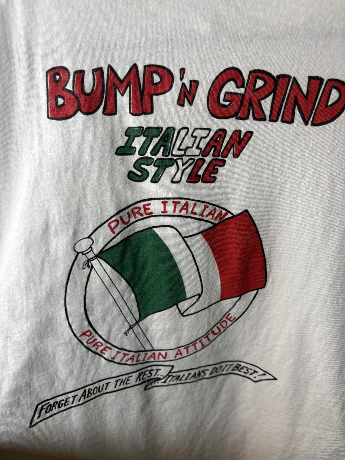 Delta × Vintage 1990s Italian Graphic T-Shirt Size US L / EU 52-54 / 3 - 3 Thumbnail