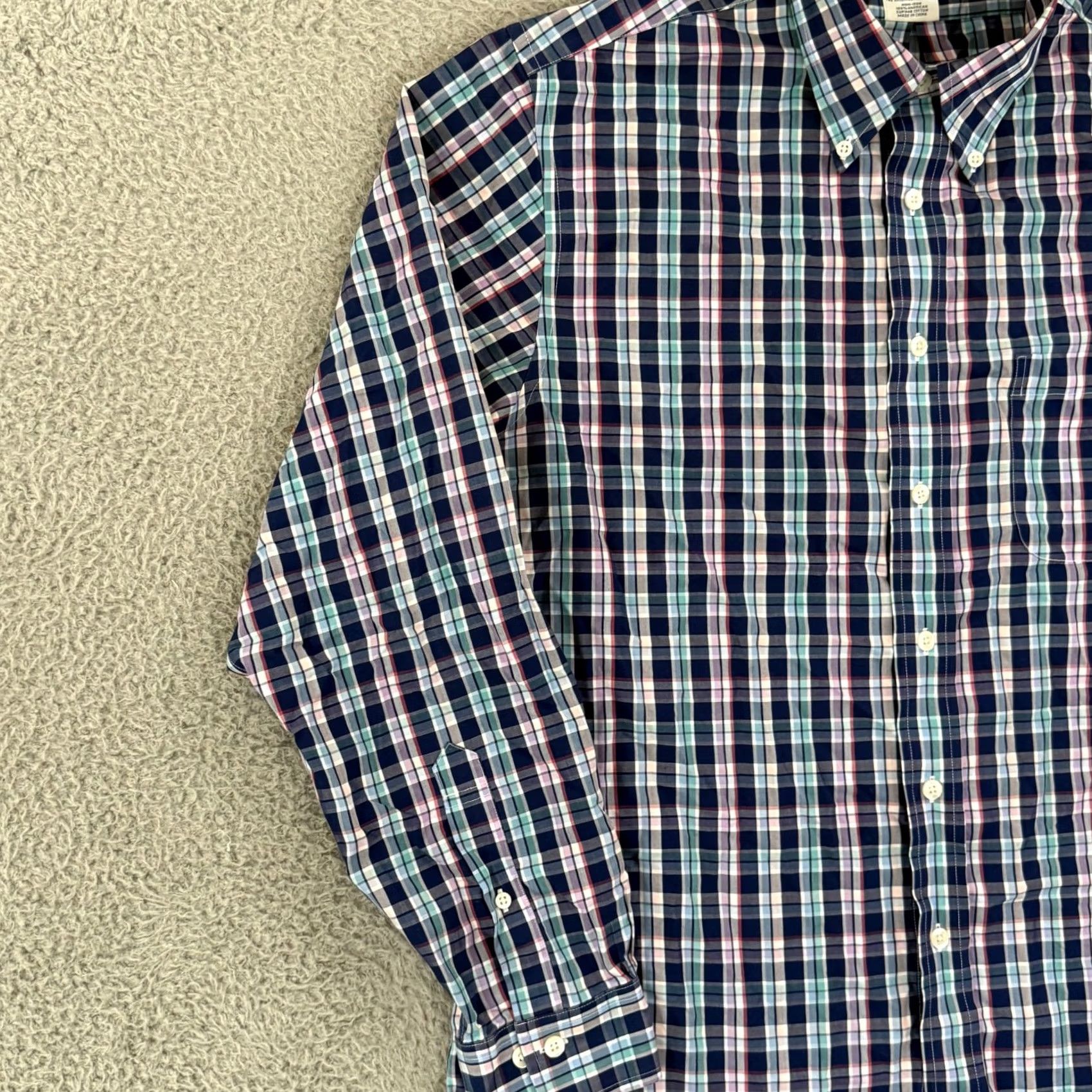 Brooks Brothers Brooks Brothers Regent Shirt Men L Plaid Button Long Sleeve Supima Cotton Preppy Size US L / EU 52-54 / 3 - 5 Thumbnail